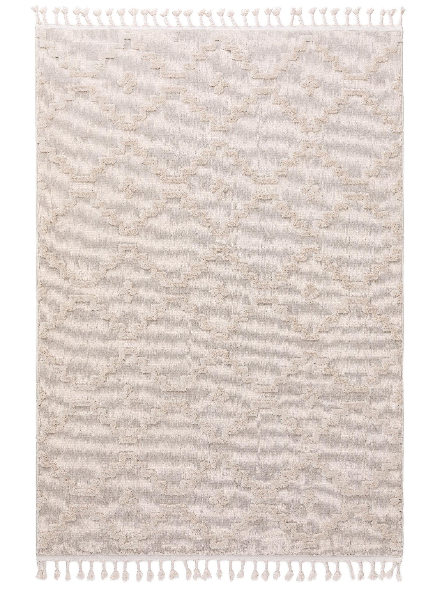 Teppich aus 100% Polyester in Beige mit 11 bis 20 mm hohem Flor von benuta Pop