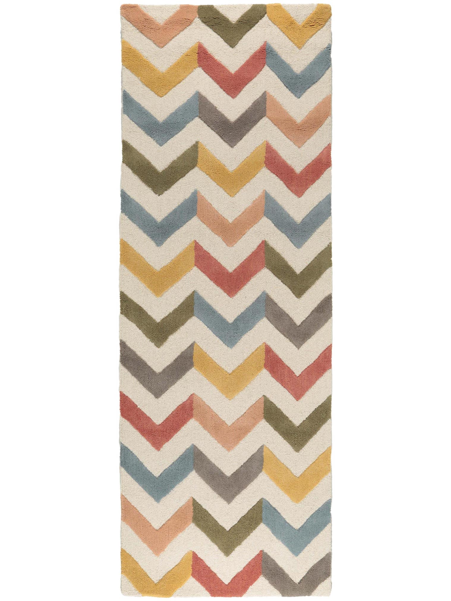 Teppich aus 100% Wolle in Multicolor mit 11 bis 20 mm hohem Flor von benuta Pure