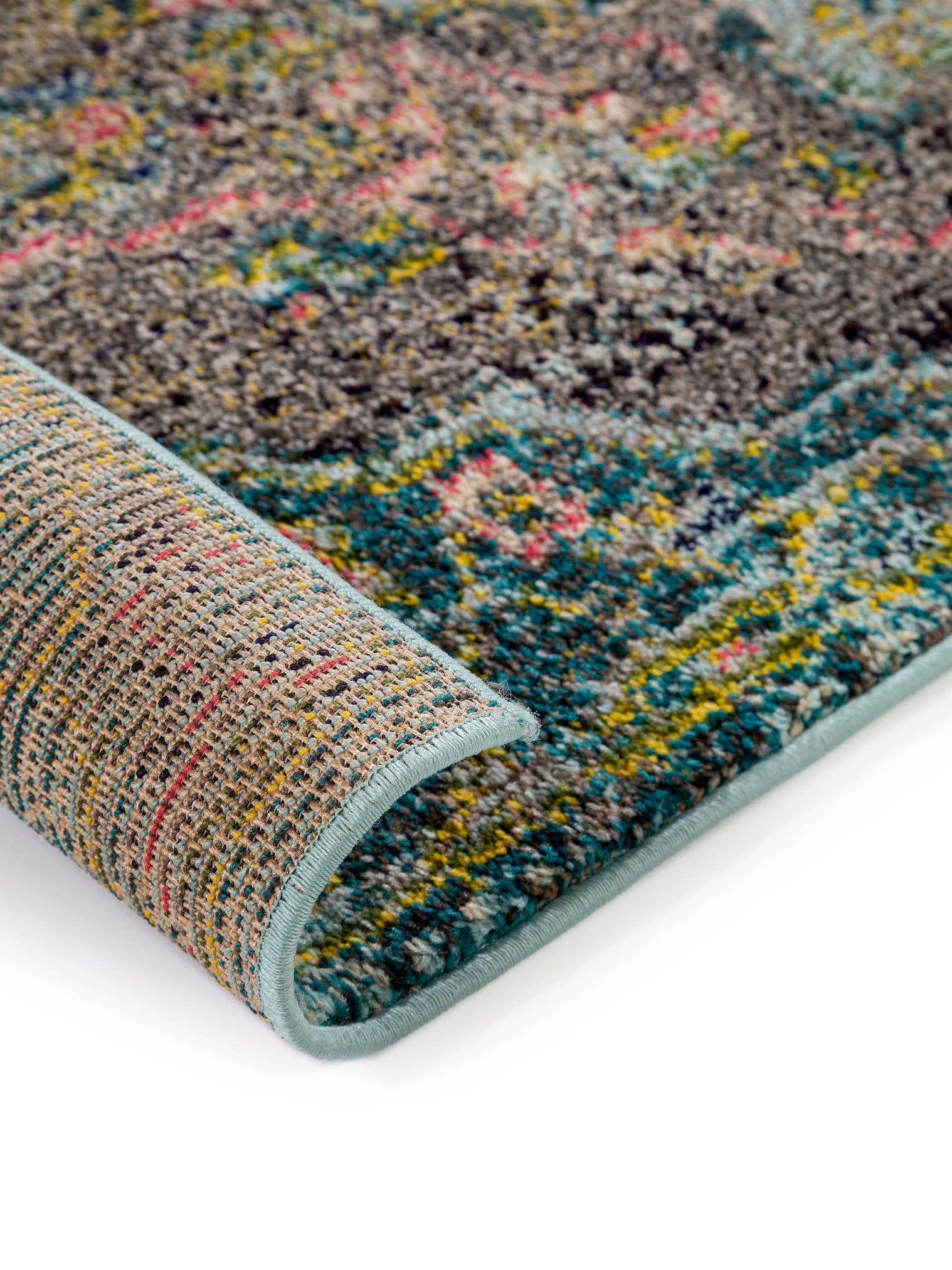 Teppich aus 100% Polypropylen in Türkis mit 11 bis 20 mm hohem Flor von benuta