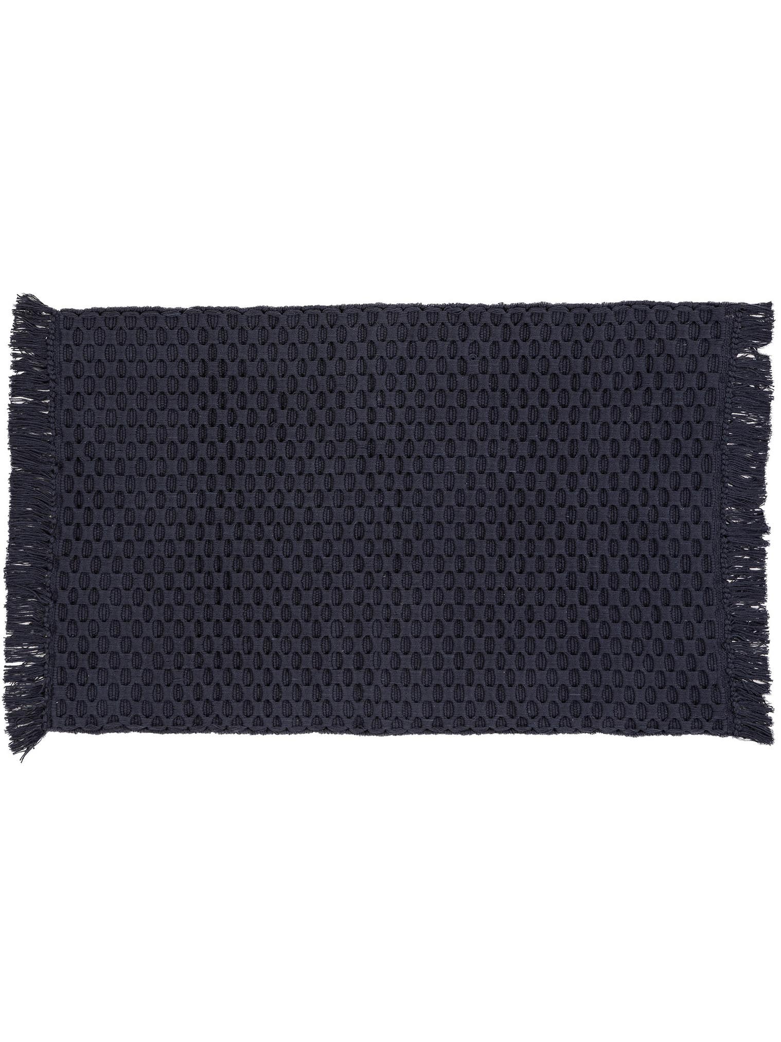 Teppich aus 100% Baumwolle in Blau mit 11 bis 20 mm hohem Flor von benuta Nest