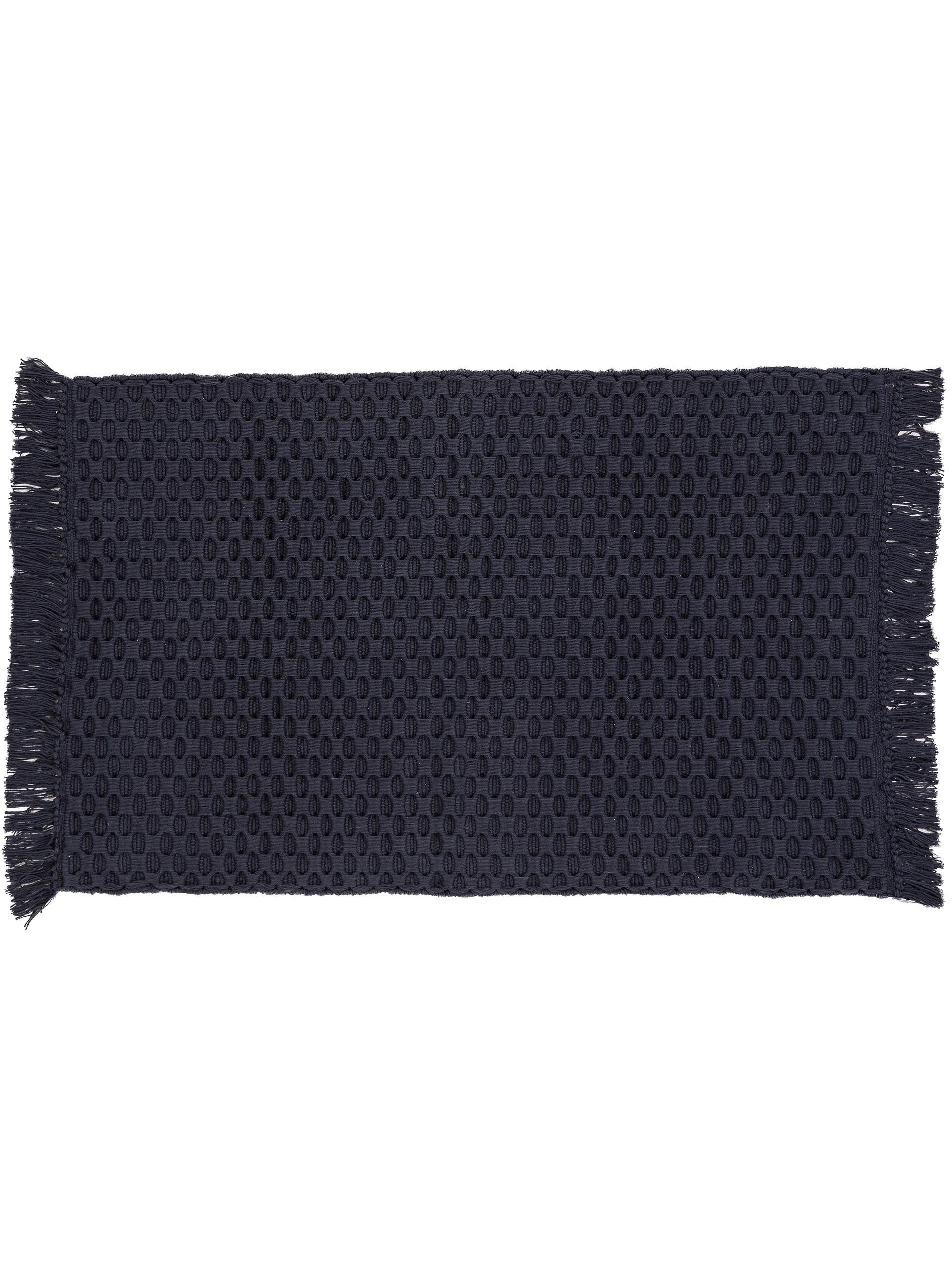 Tapijt van 100% Katoen in Blauw met een 11 - 20 mm hoge pool van benuta Nest