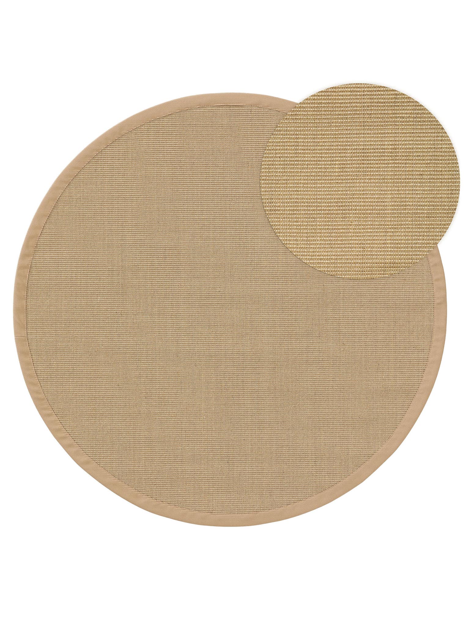 Tapis en 100% Sisal en Beige avec une pile de 1- 5 mm de hauteur de benuta Nest
