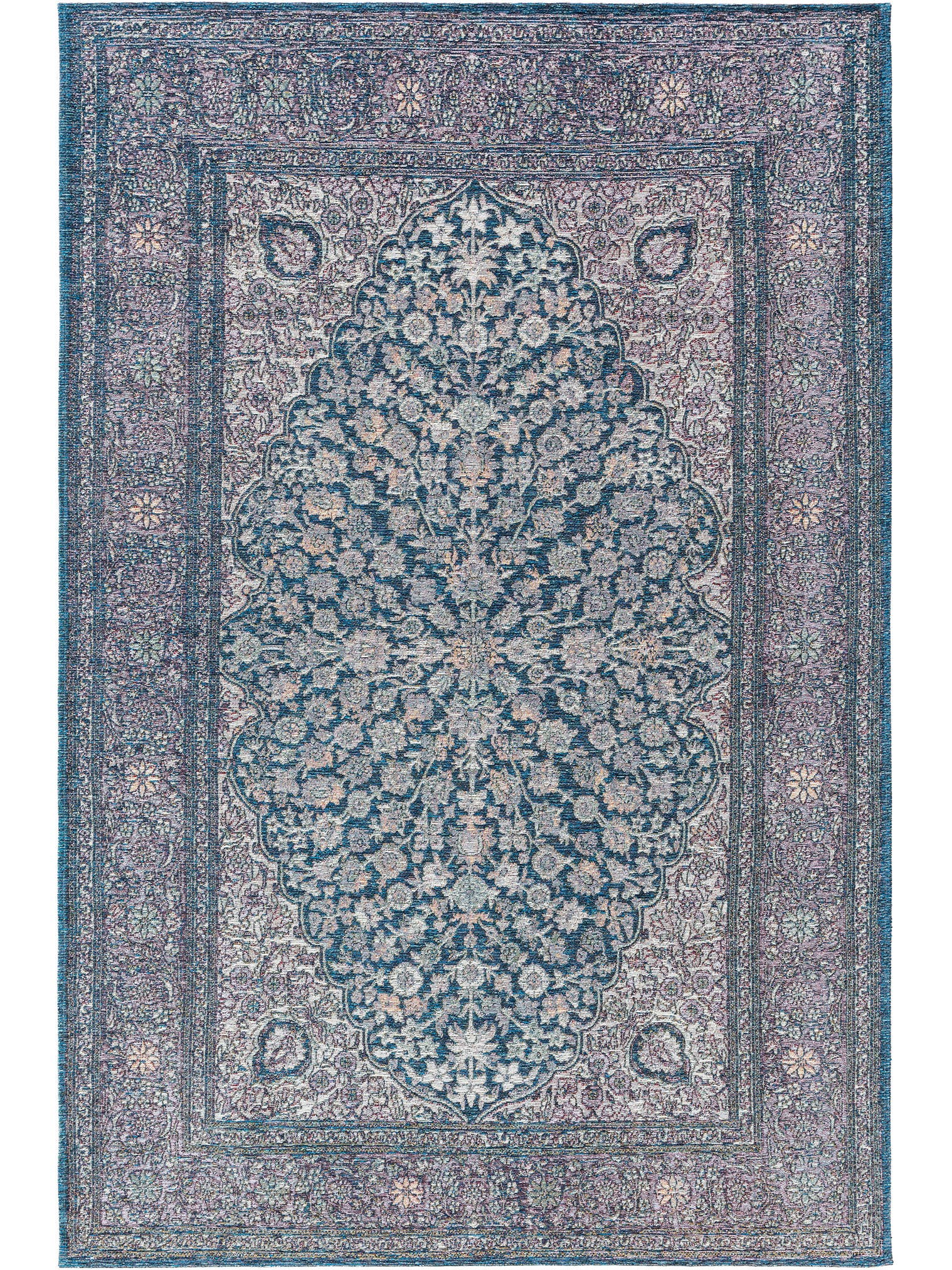 Teppich aus 85% Polyester, 15% Baumwolle in Multicolor mit bis 5 mm hohem Flor von benuta