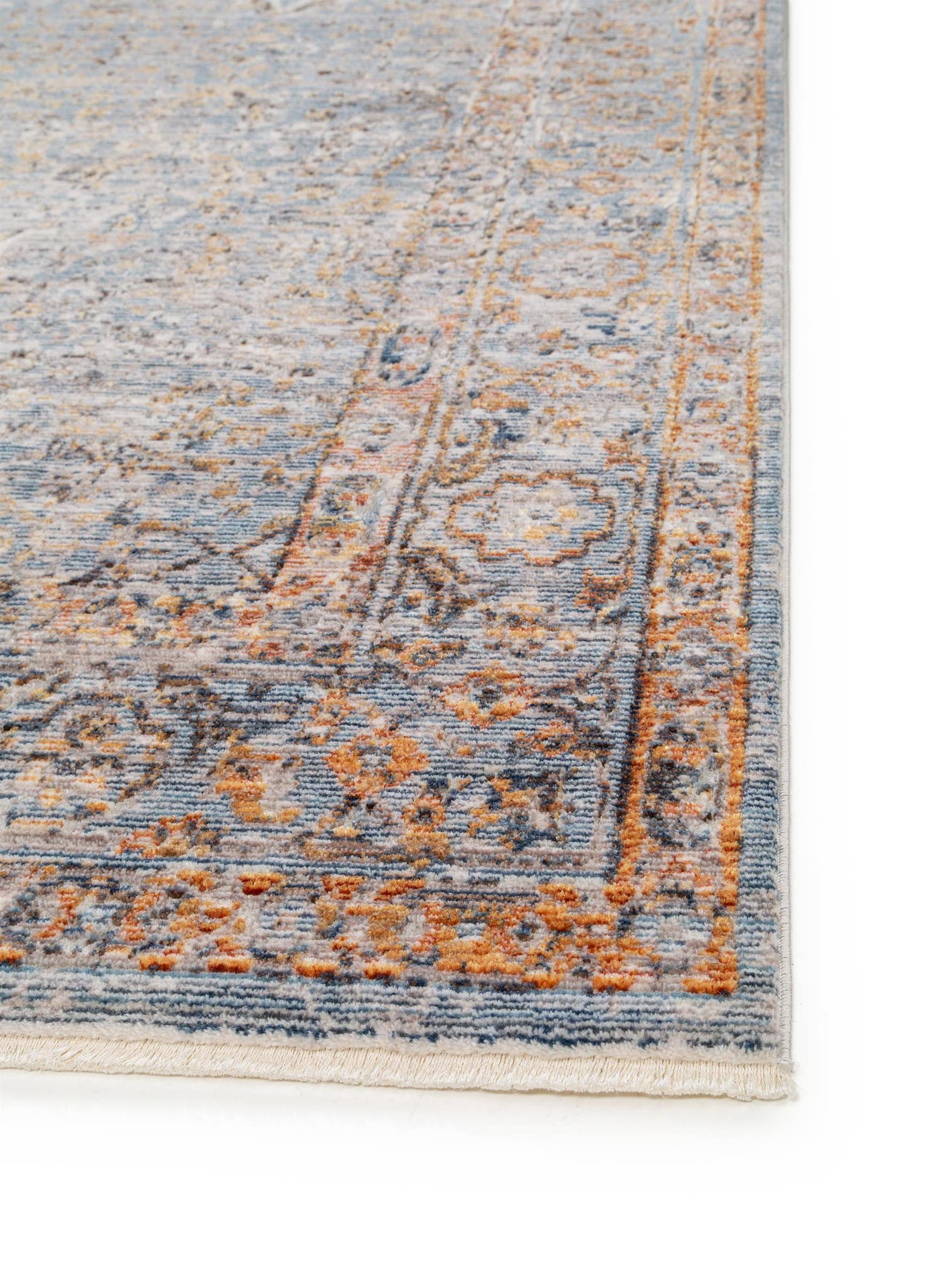 Rug made of 100% Polyester in Blue with a 6 - 10 mm high pile by benuta