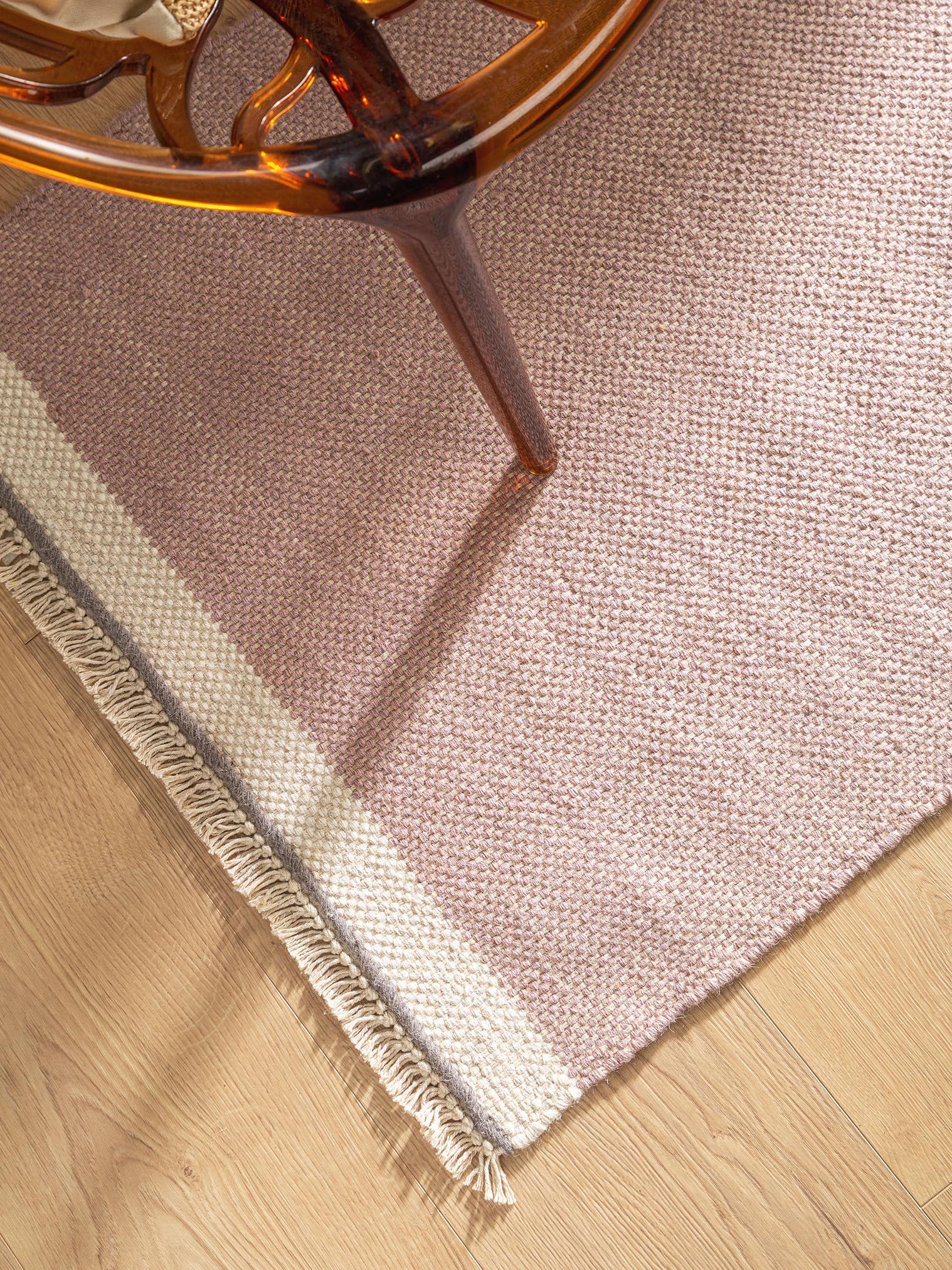 Tappeto di 60% Lana, 40% Cotone in Rosa con pelo alto 1- 5 mm da benuta Pop