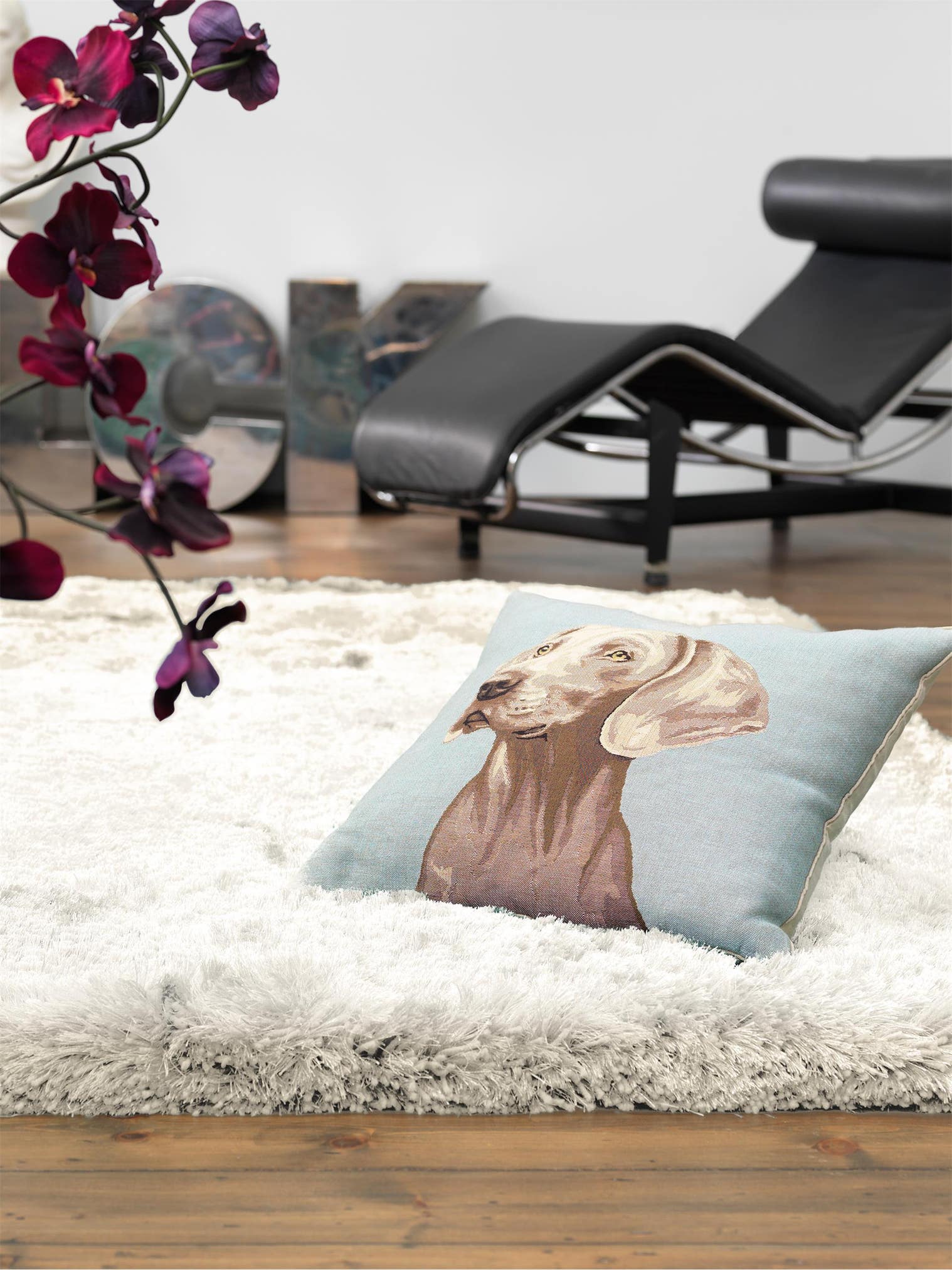 Tappeto di 100% Poliestere in Bianco con pelo alto 71 - 80 mm da benuta Finest