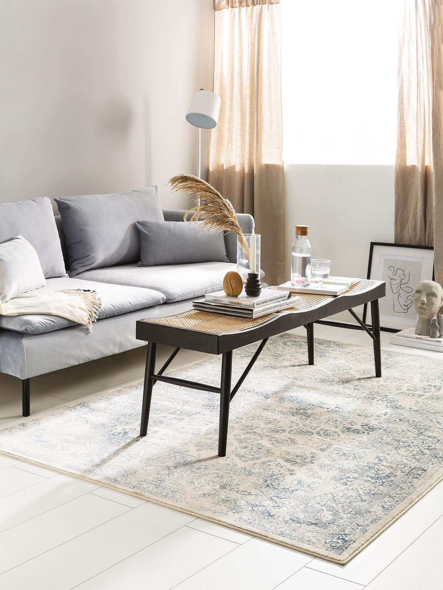 Rug made of 100% Polypropylene in Beige with a 6 - 10 mm high pile by benuta Nest