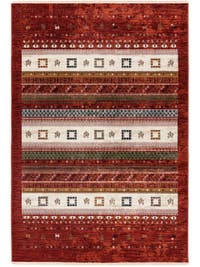 Teppich Mythos Multicolor/Rot