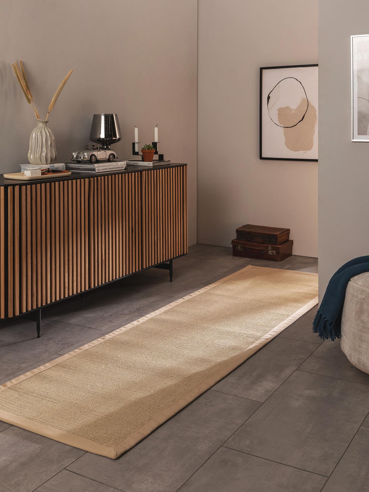 Teppich aus 100% Sisal in Beige mit bis 5 mm hohem Flor von benuta Nest