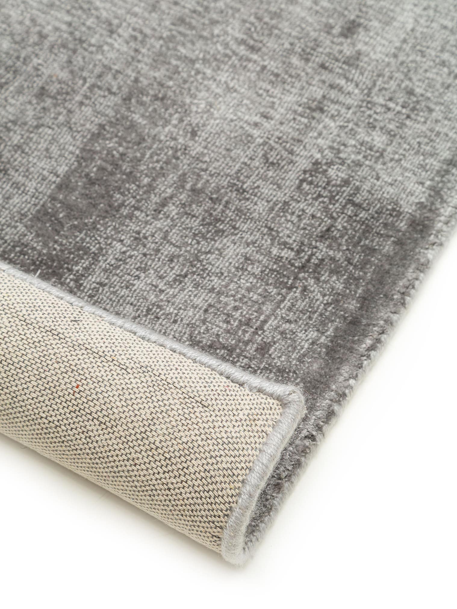 Tappeto di 100% Viscosa in Grigio con pelo alto 6 - 10 mm da benuta Finest