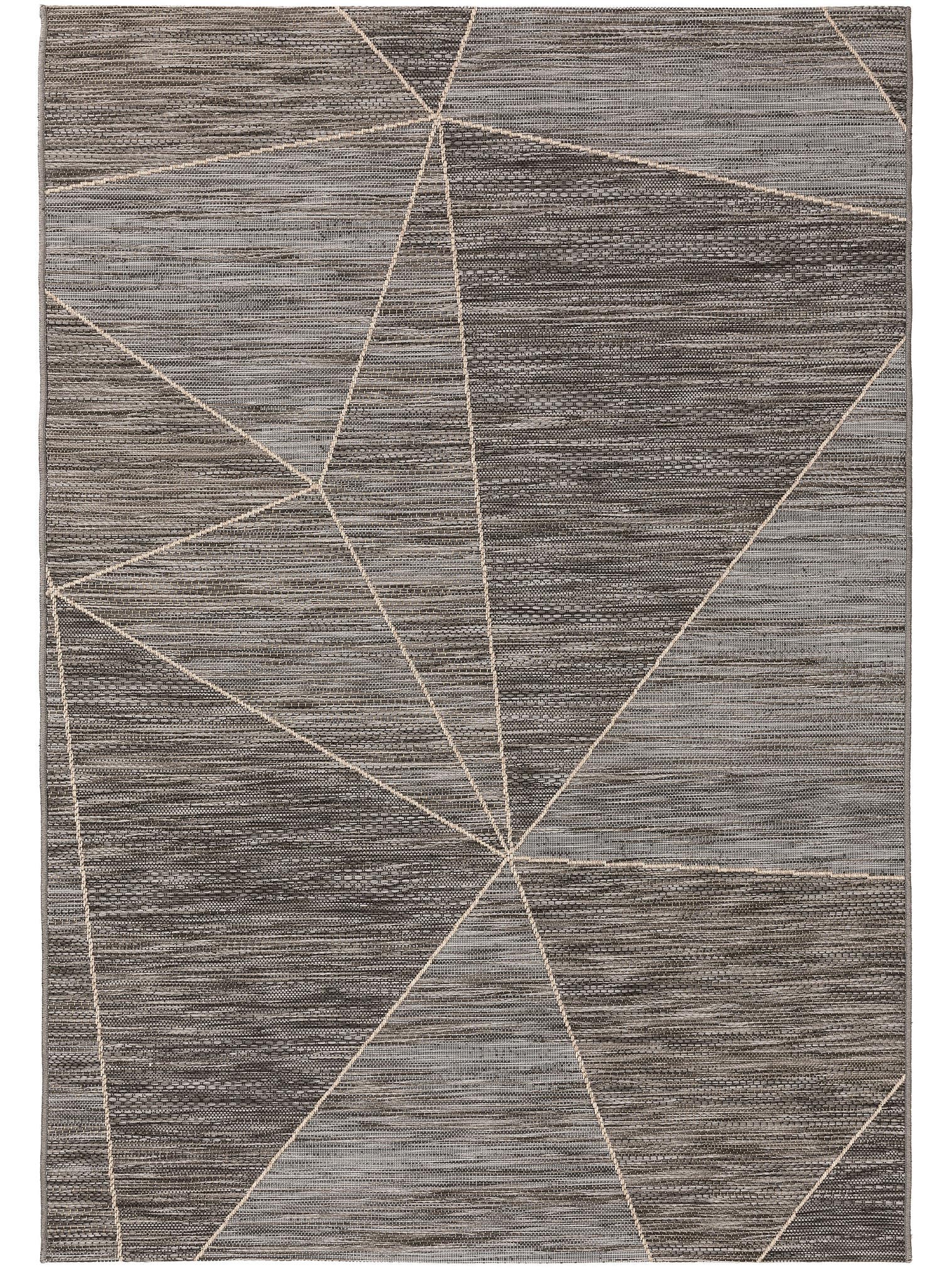 Teppich aus 100% Polypropylen in Grau mit bis 5 mm hohem Flor von benuta Nest