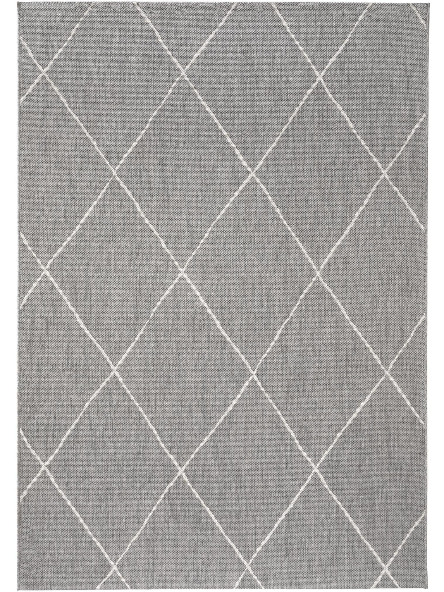 Teppich aus 100% Polypropylen in Grau mit 6 bis 10 mm hohem Flor von benuta Nest