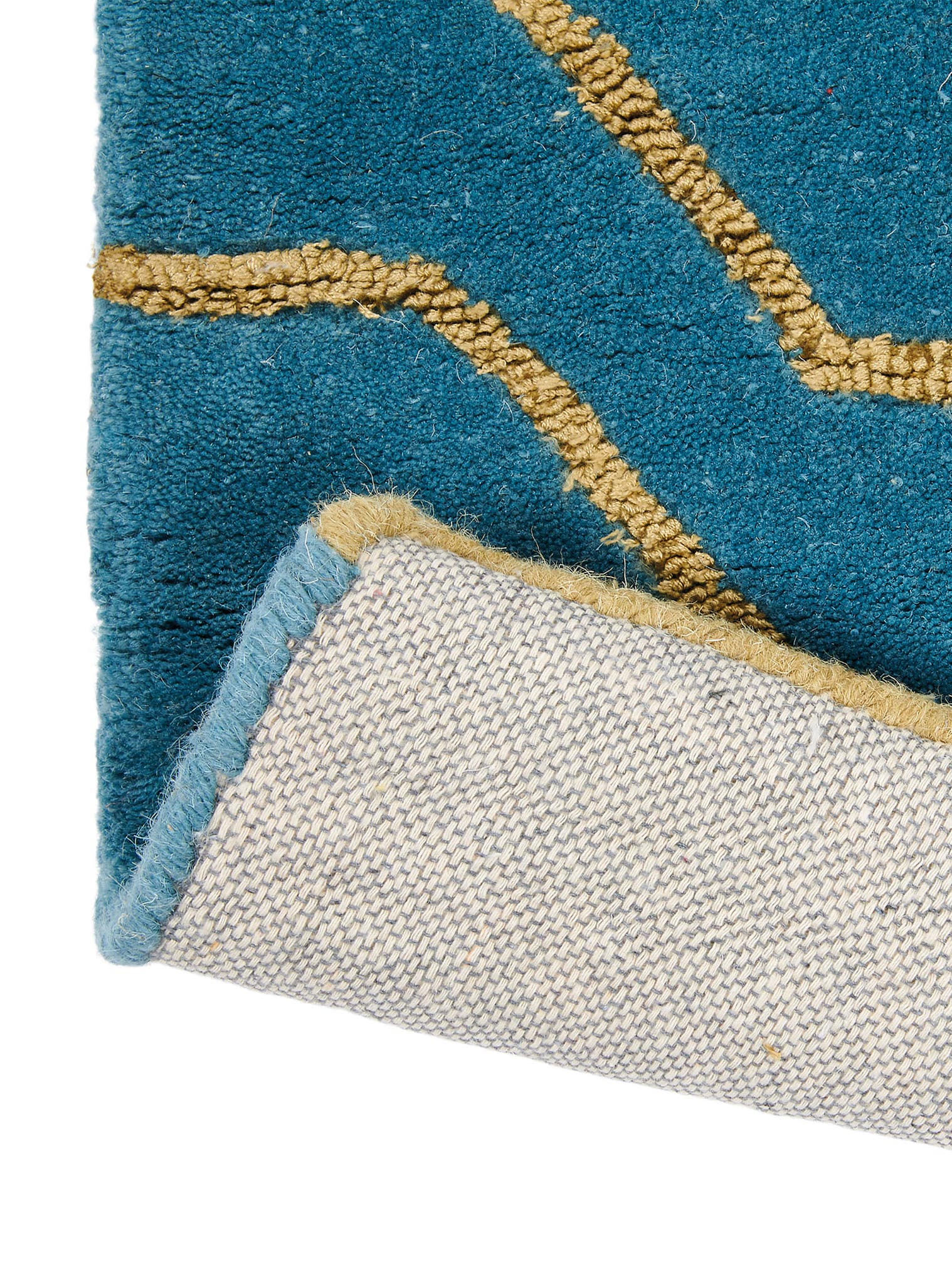 Rug made of 90% Wool, 10% Viscose in Turquoise with a 11 - 20 mm high pile by Wedgwood