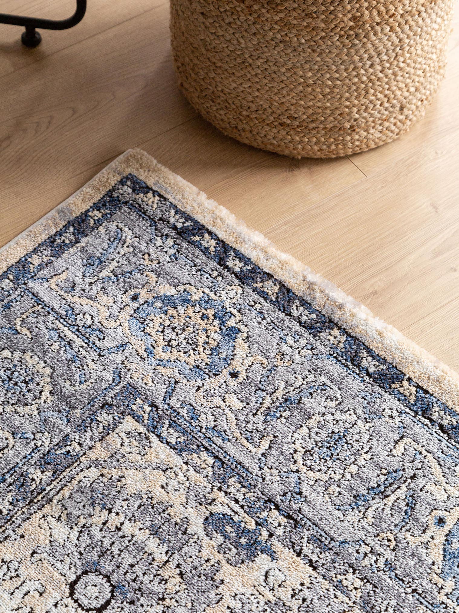 Teppich aus 70% Polyester, 30% Polypropylen in Blau mit 11 bis 20 mm hohem Flor von benuta Nest