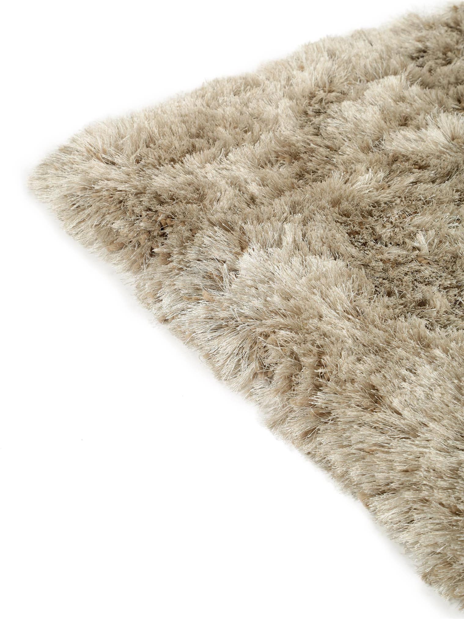 Tappeto di 100% Poliestere in Beige con pelo alto 71 - 80 mm da benuta Finest