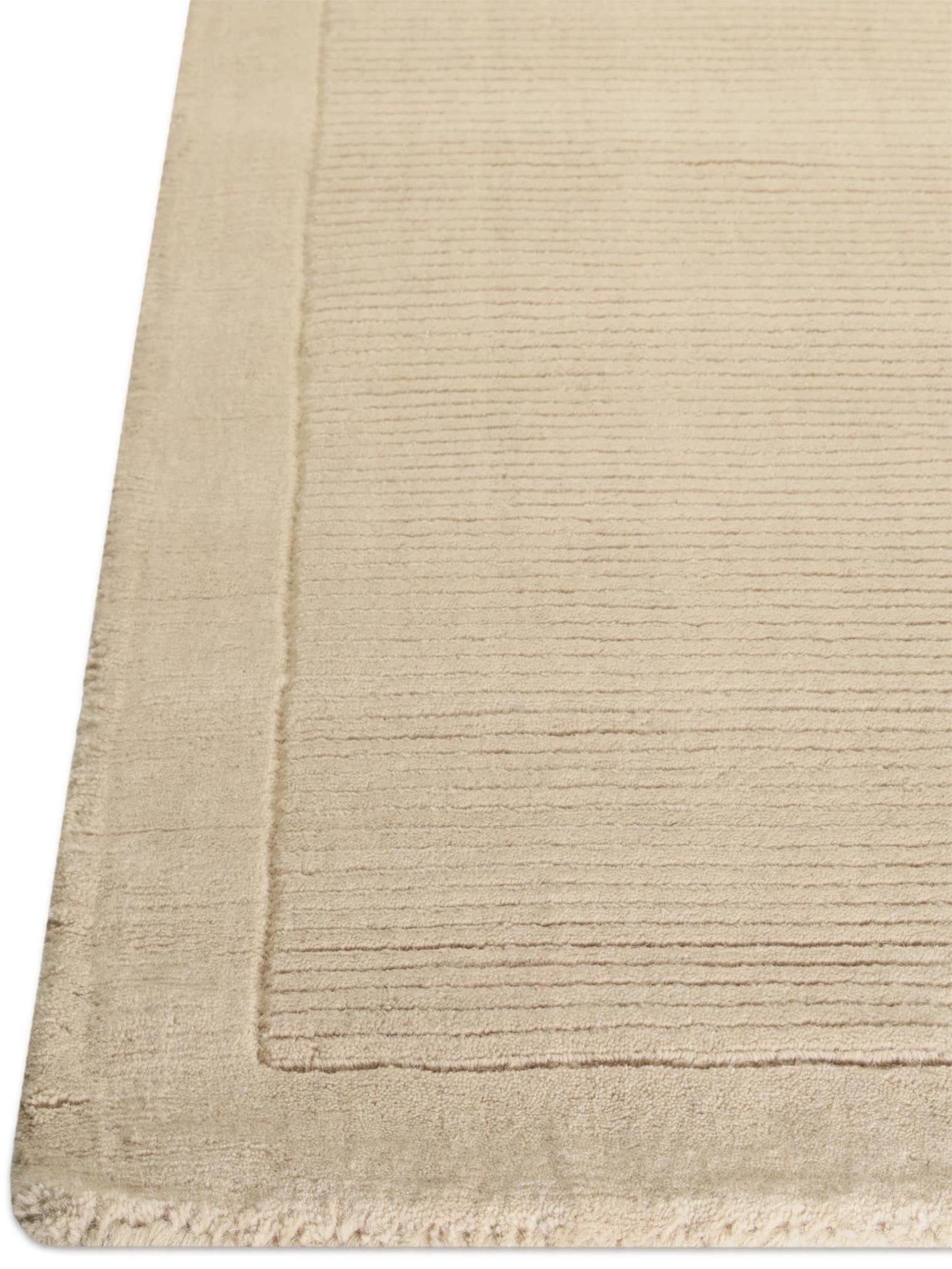 Teppich aus 100% Wolle in Beige mit 6 bis 10 mm hohem Flor von benuta