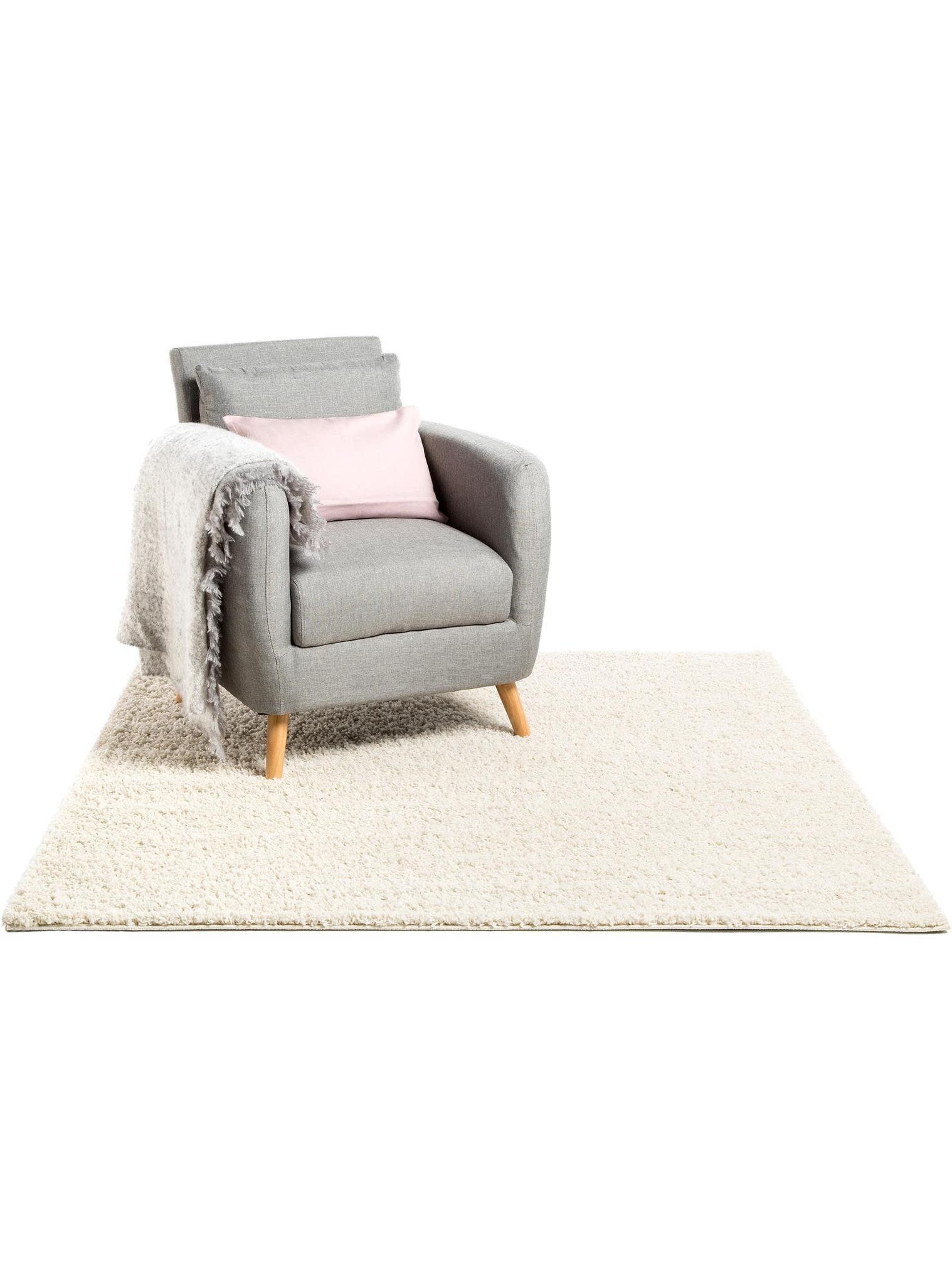 Teppich aus 100% Polypropylen in Beige mit 21 bis 30 mm hohem Flor von benuta