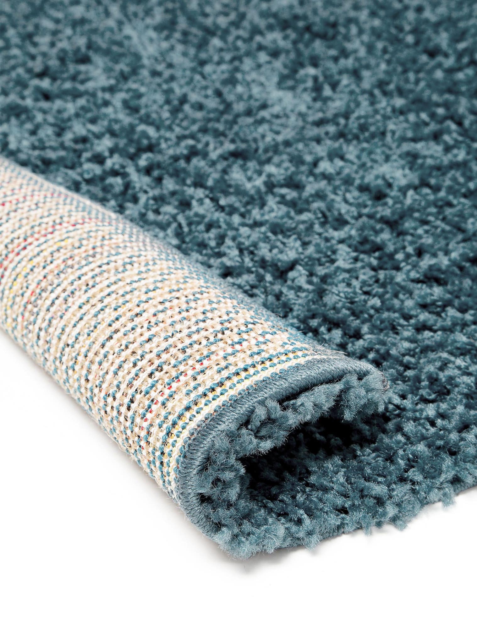 Rug made of 100% Polypropylene in Blue with a 21 - 30 mm high pile by benuta