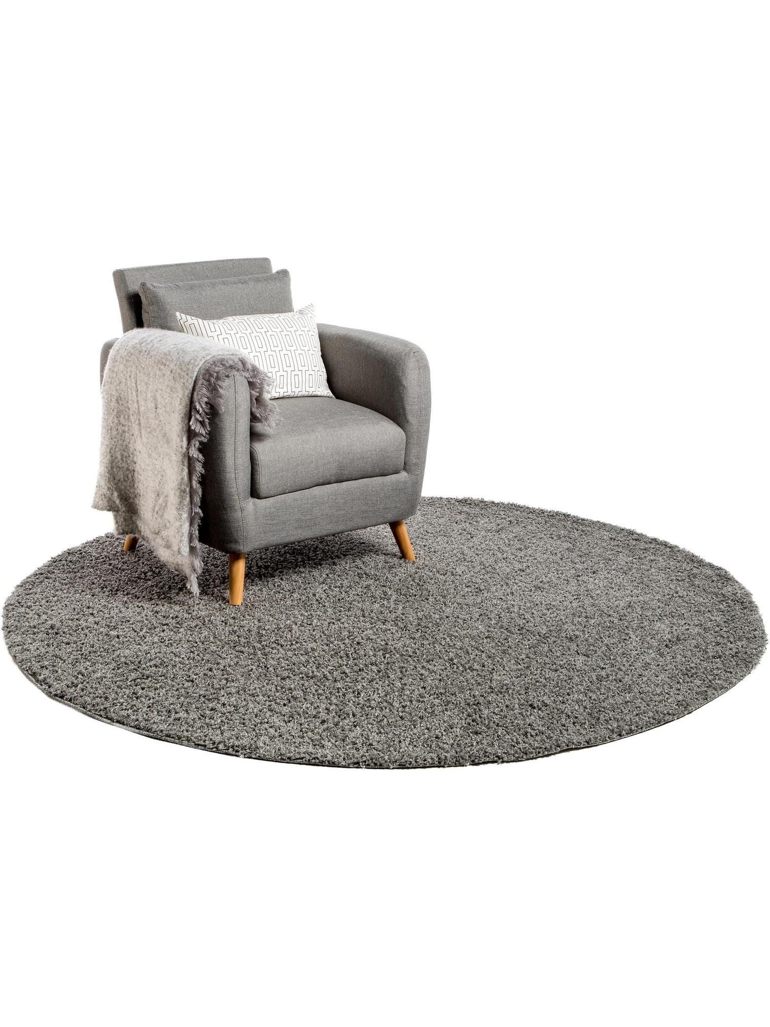 Teppich aus 100% Polypropylen in Grau mit 21 bis 30 mm hohem Flor von benuta