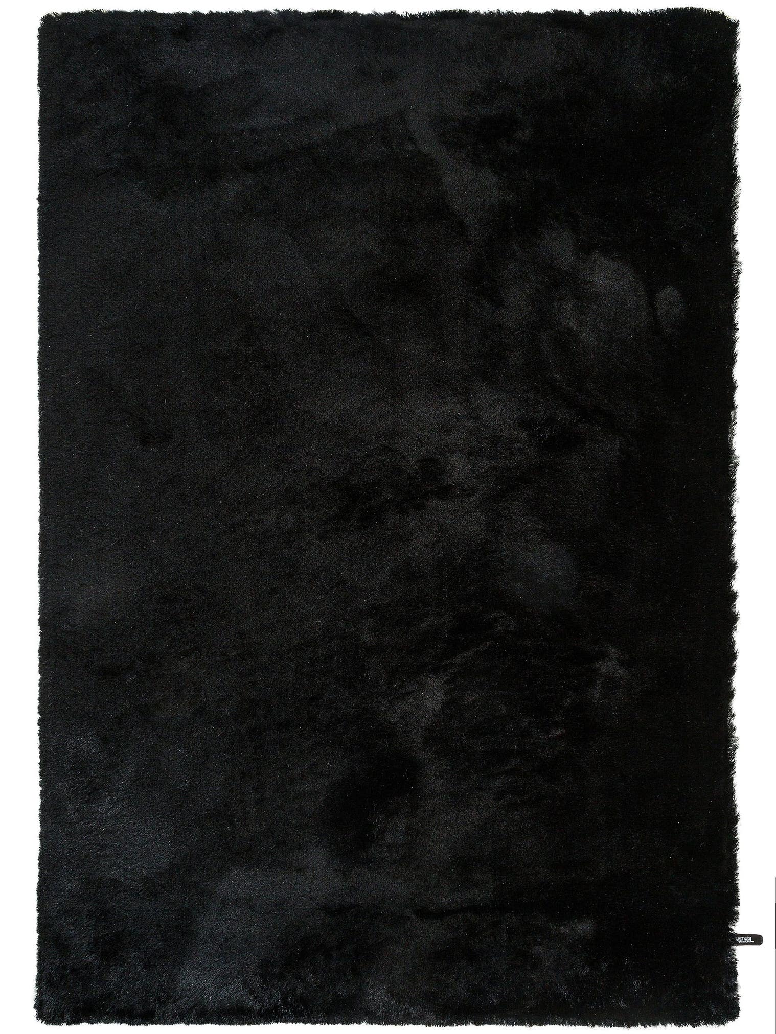 Rug made of 100% Polyester in Black with a 31 - 40 mm high pile by benuta Nest