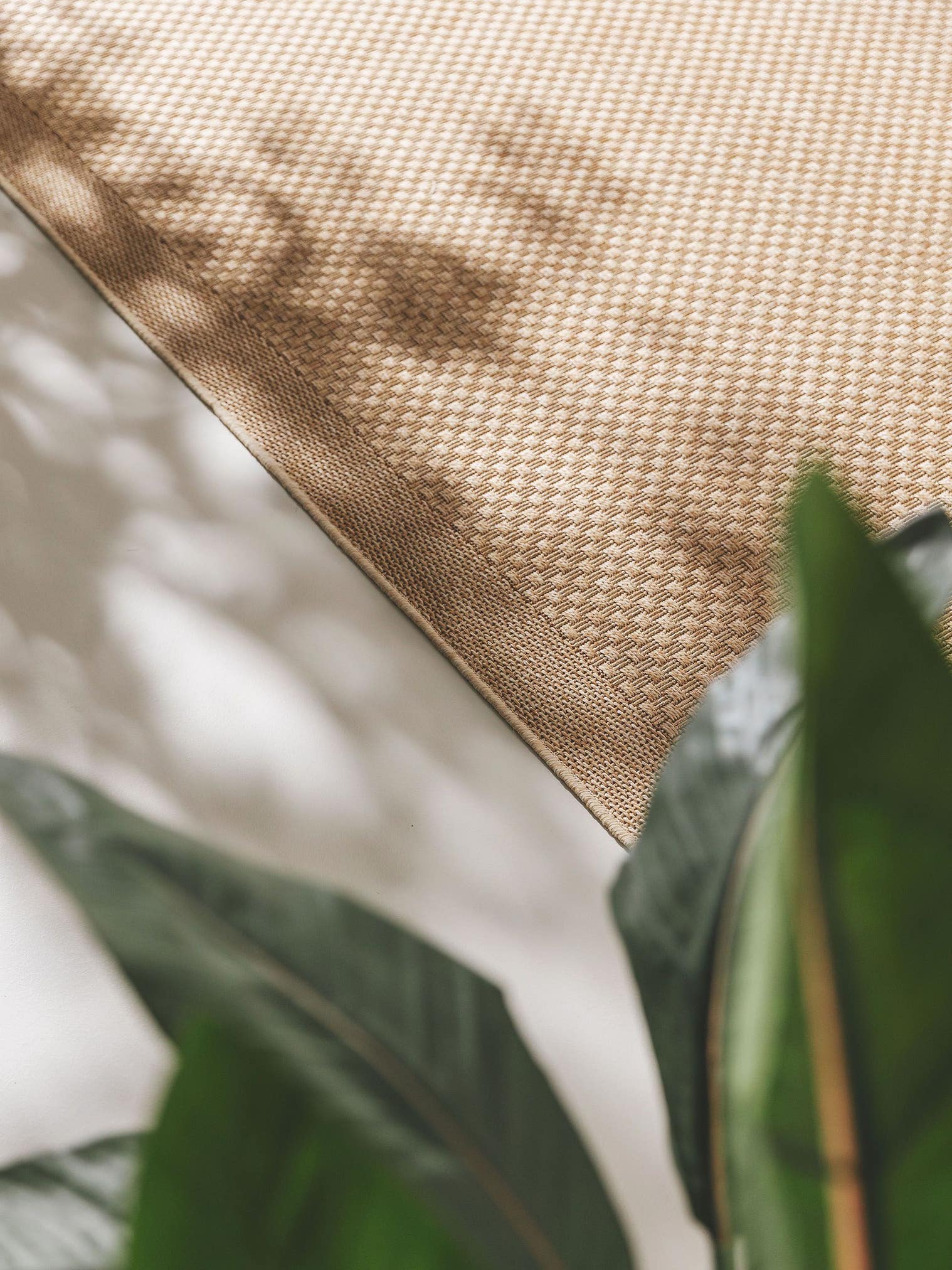 Rug made of 100% Polypropylene in Beige with a 6 - 10 mm high pile by benuta Nest