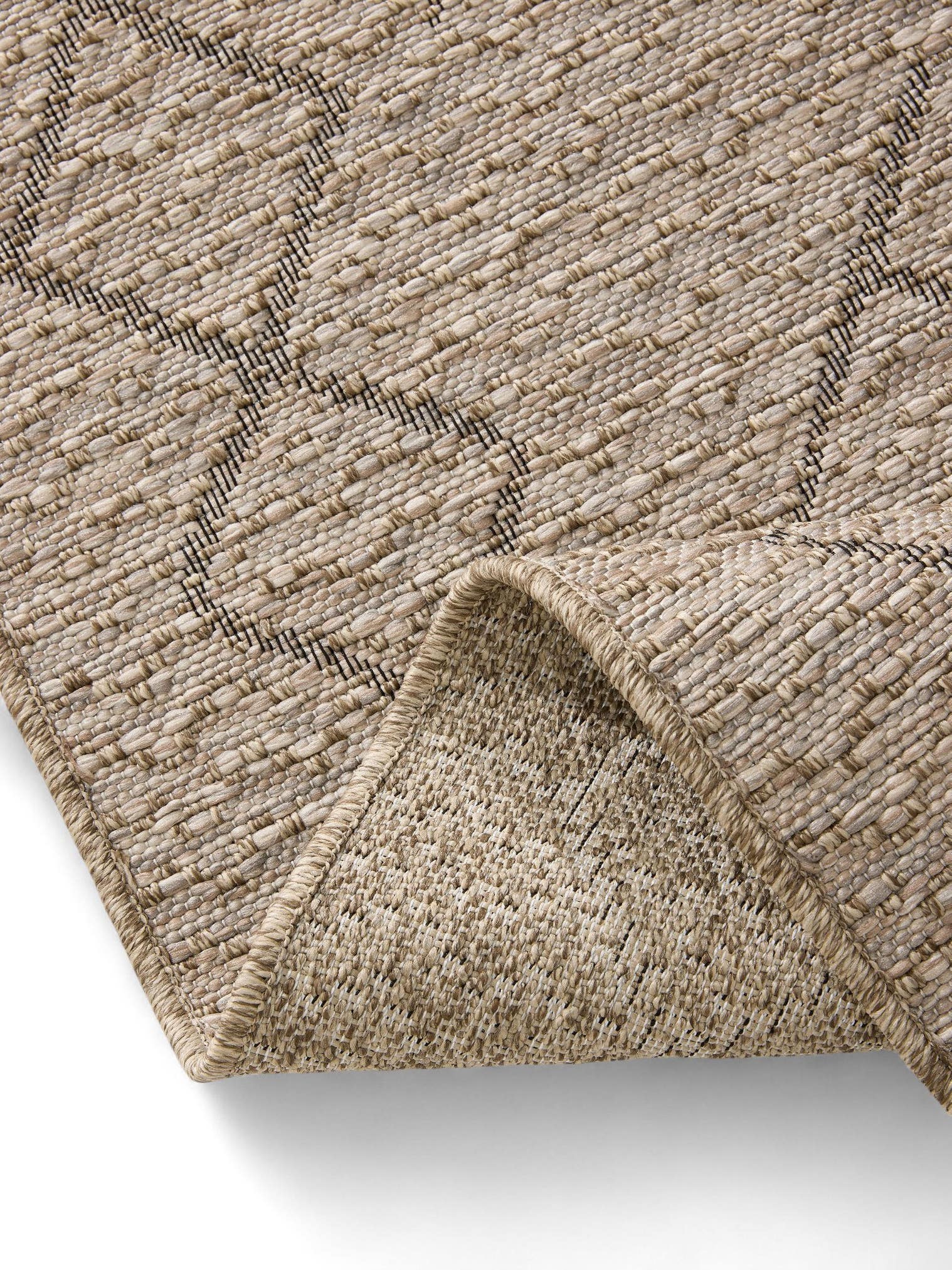 Rug made of 100% Polypropylene in Beige with a 6 - 10 mm high pile by benuta Nest