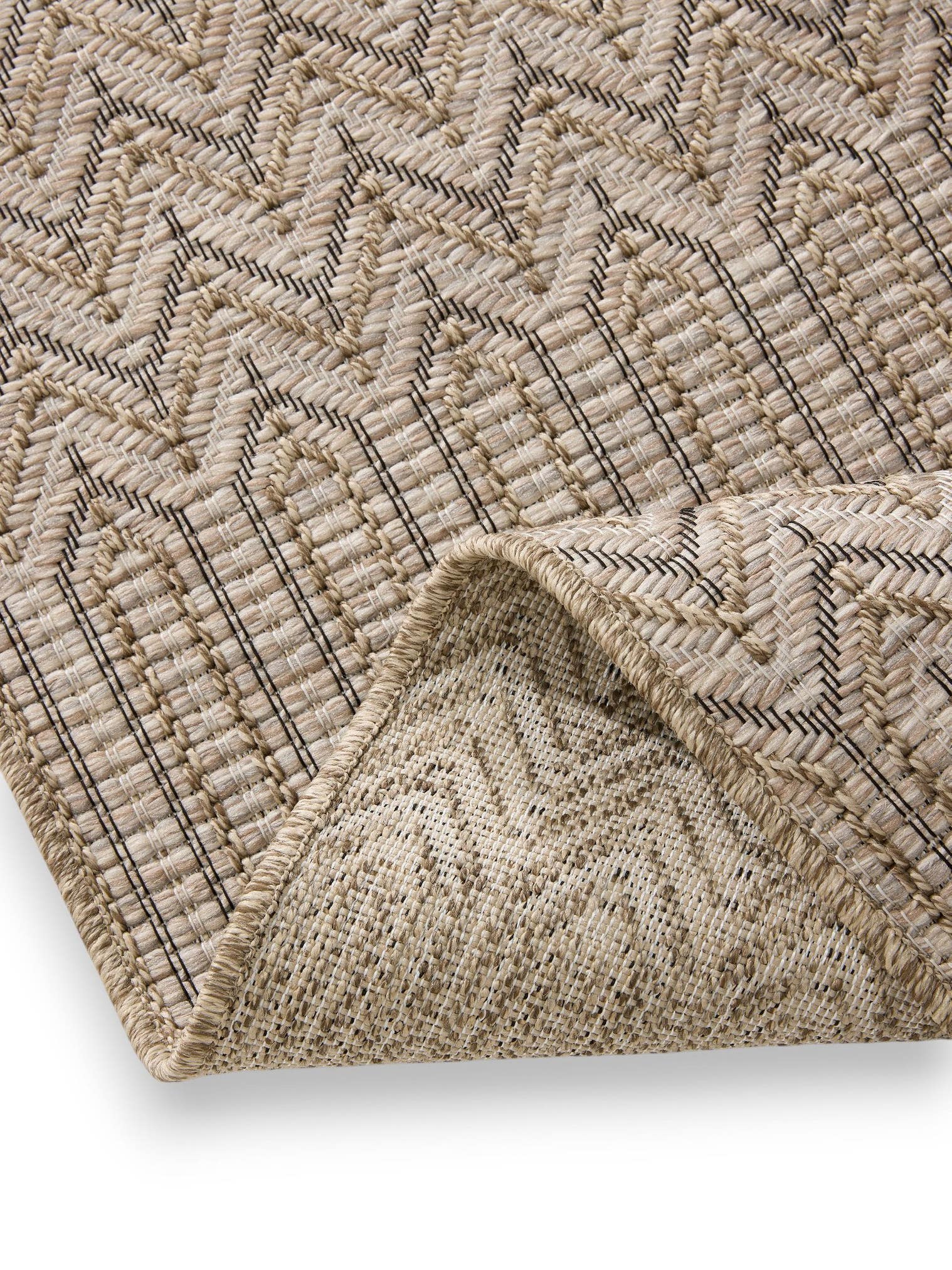Rug made of 100% Polypropylene in Beige with a 6 - 10 mm high pile by benuta Nest
