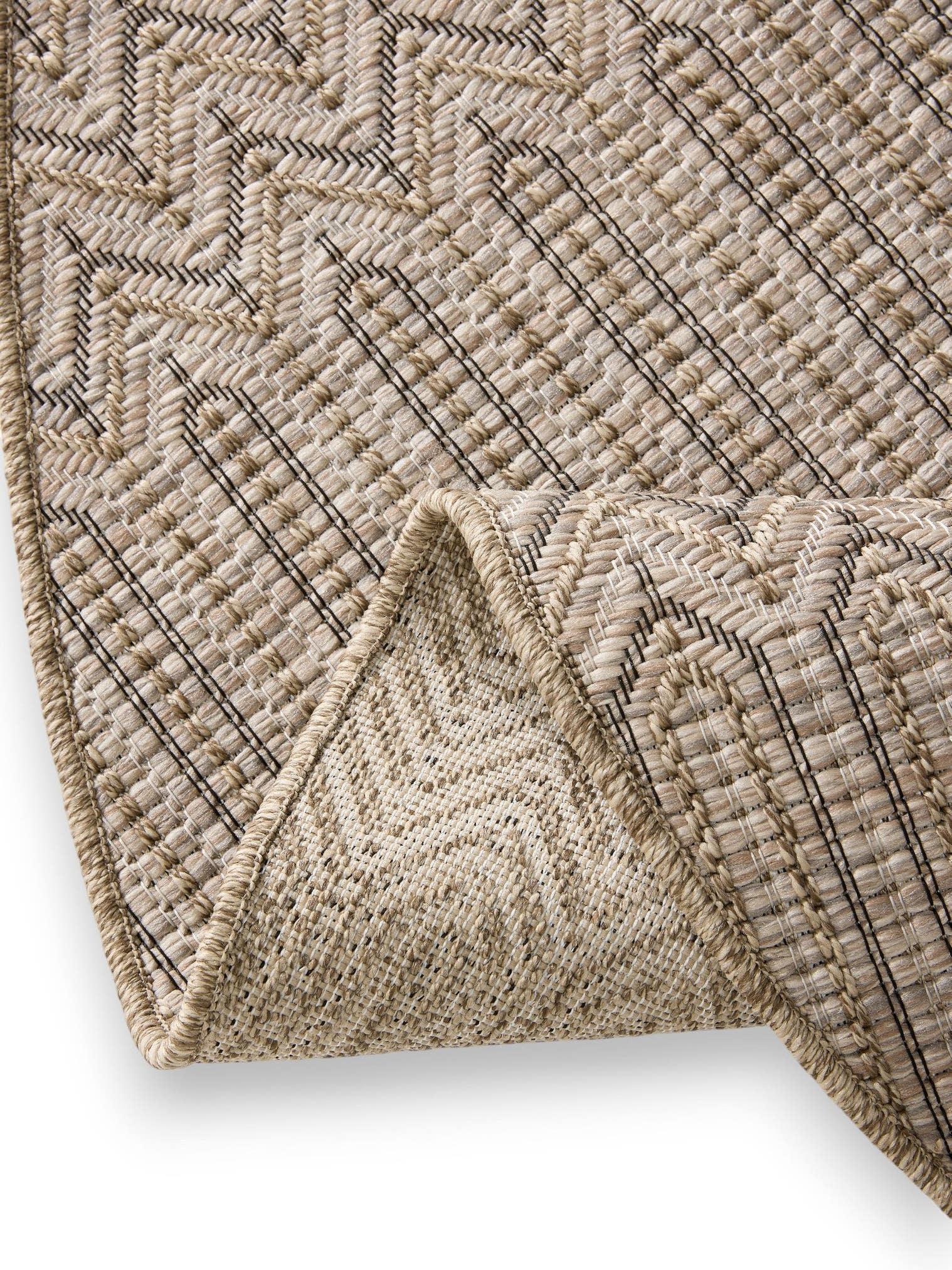 Rug made of 100% Polypropylene in Beige with a 6 - 10 mm high pile by benuta Nest