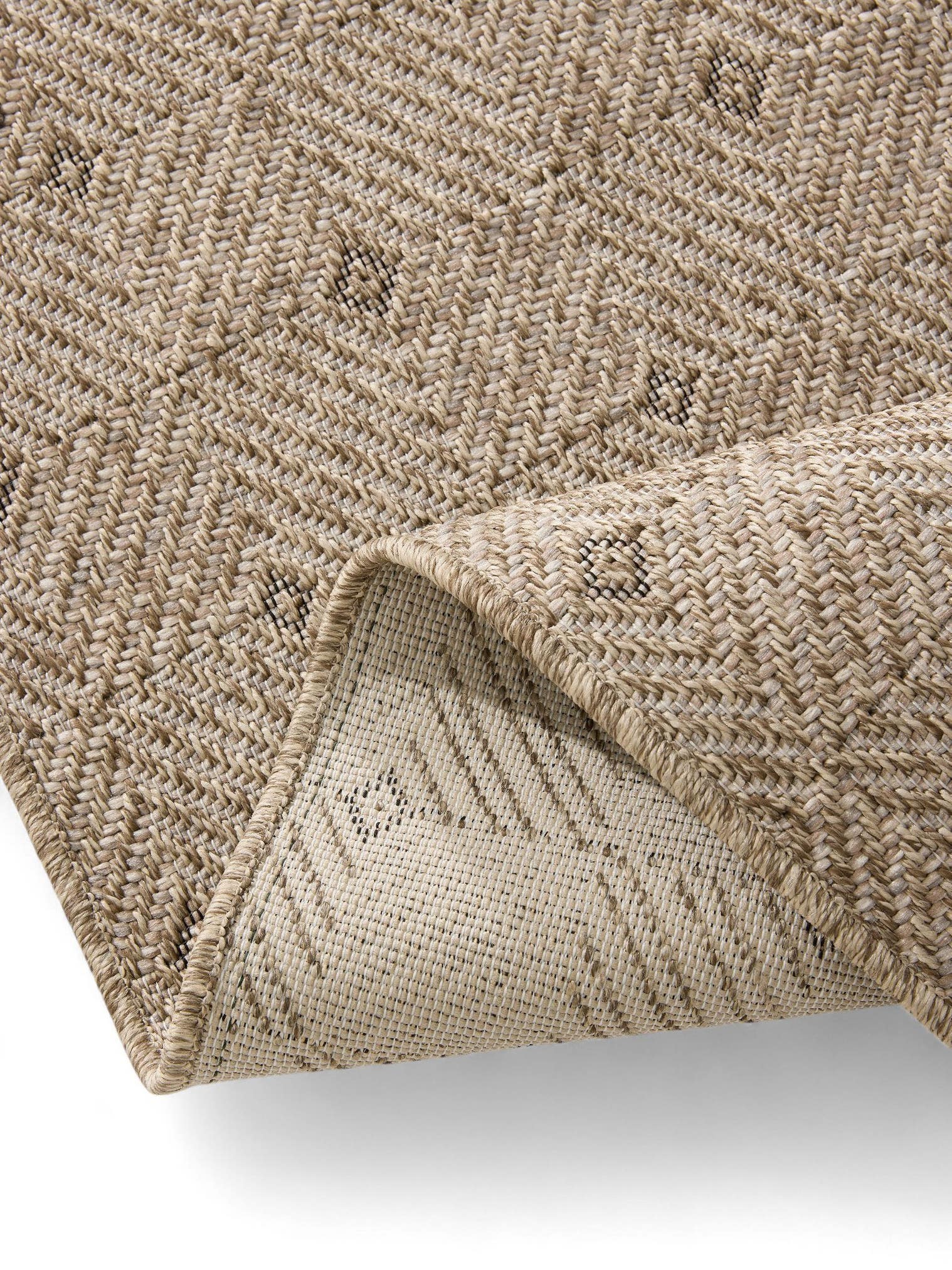 Rug made of 100% Polypropylene in Beige with a 6 - 10 mm high pile by benuta Nest