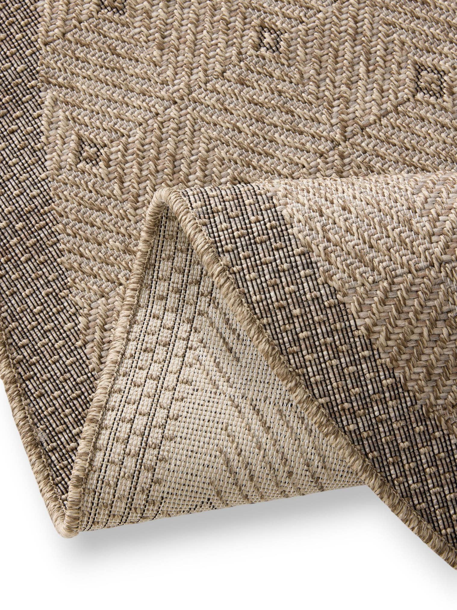 Rug made of 100% Polypropylene in Beige with a 6 - 10 mm high pile by benuta Nest