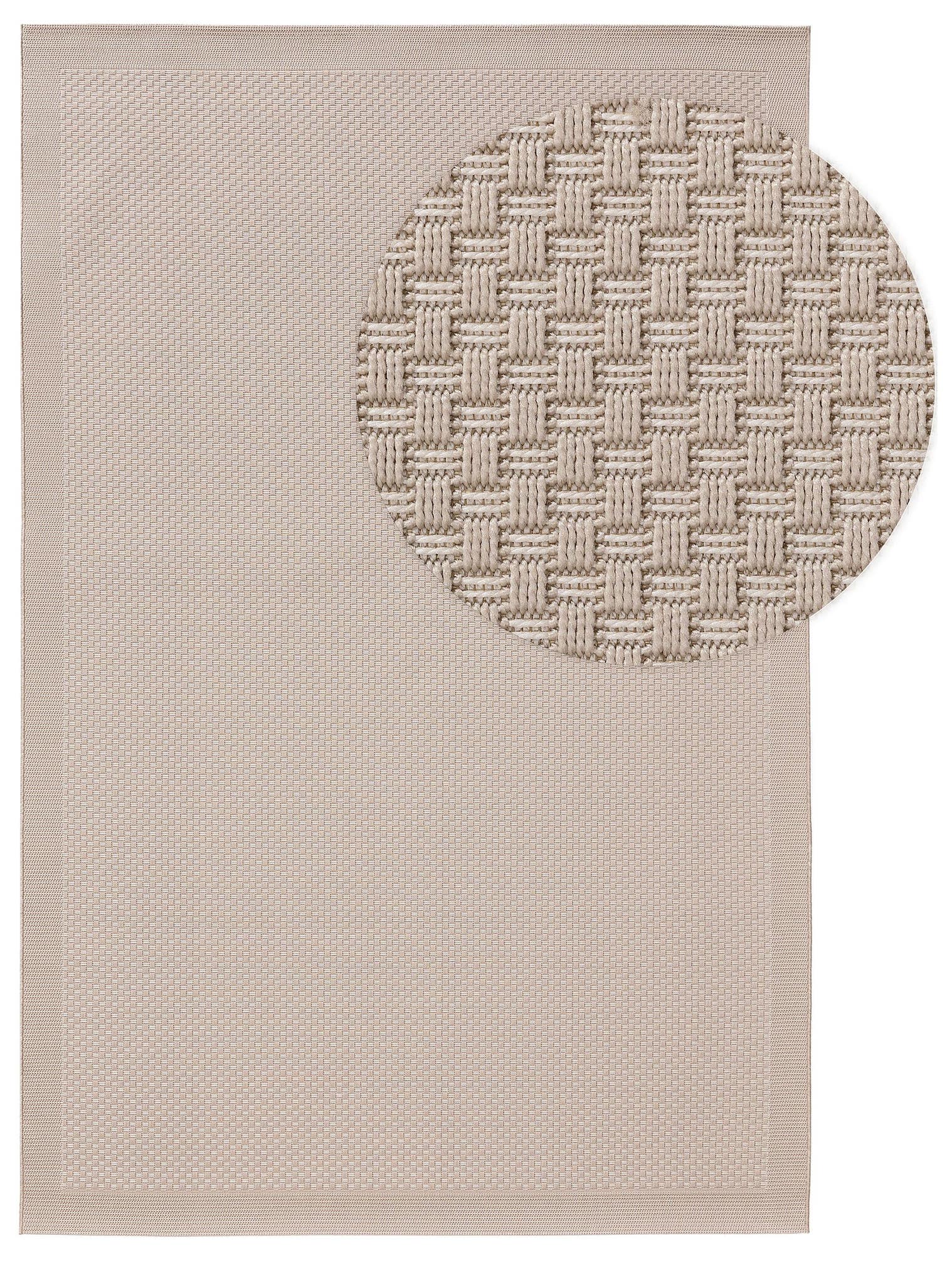Rug made of 100% Polypropylene in White with a 6 - 10 mm high pile by benuta Nest