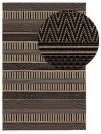In- & Outdoor-Teppich Naoto Beige/Schwarz