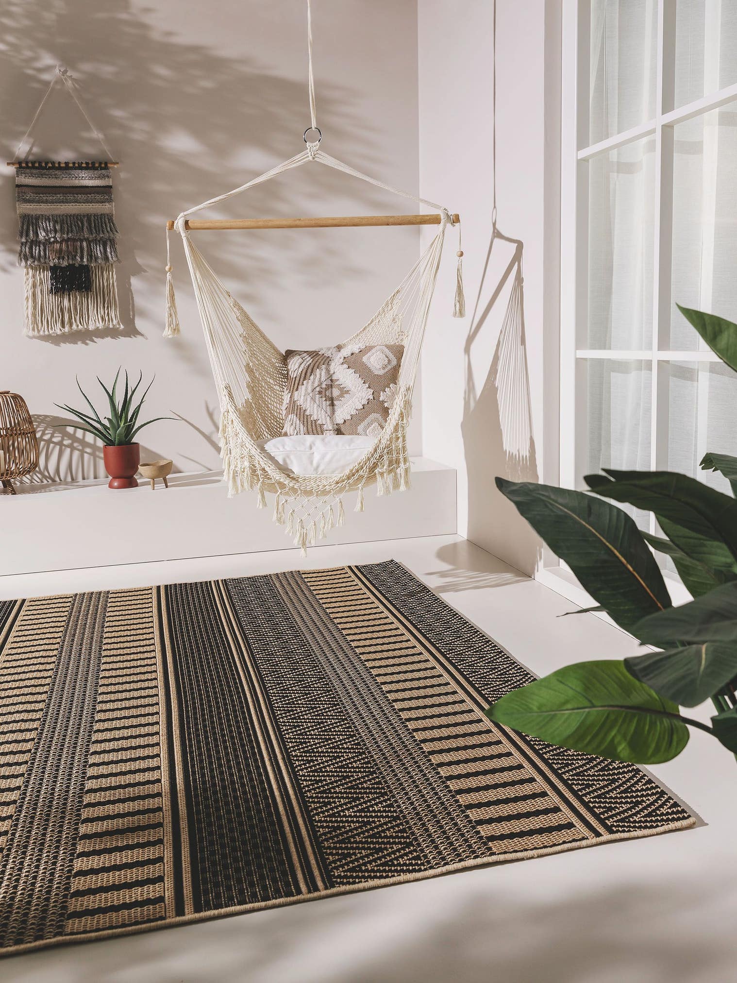 Alfombra de 100% Polipropileno en Beige con un pelo de {{Placeholder_Pile Height}} de altura de benuta Nest
