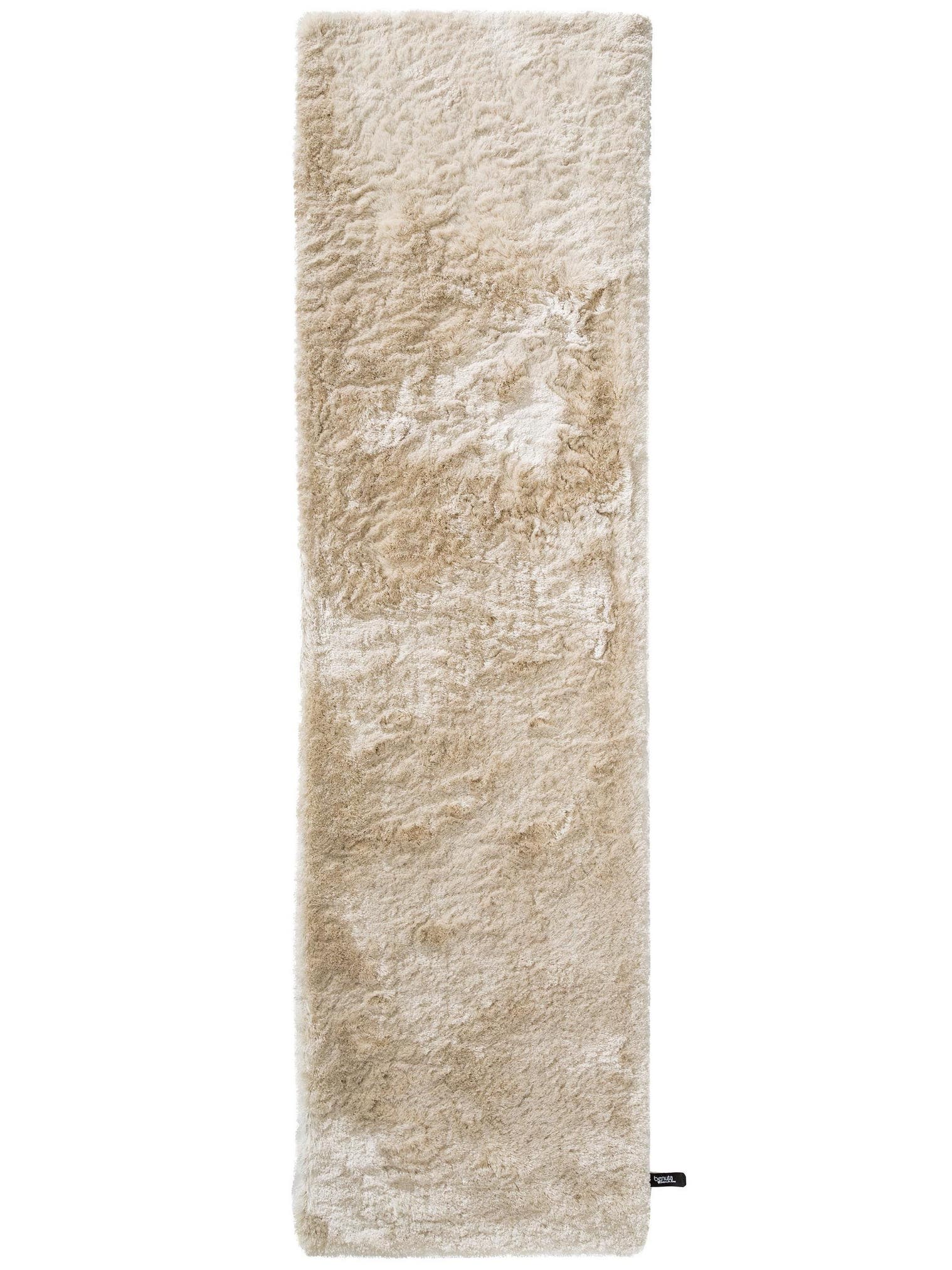 Dywan z 100% poliester w kolorze beżowy z włosiem 31 - 40 mm wysokim od benuta Nest
