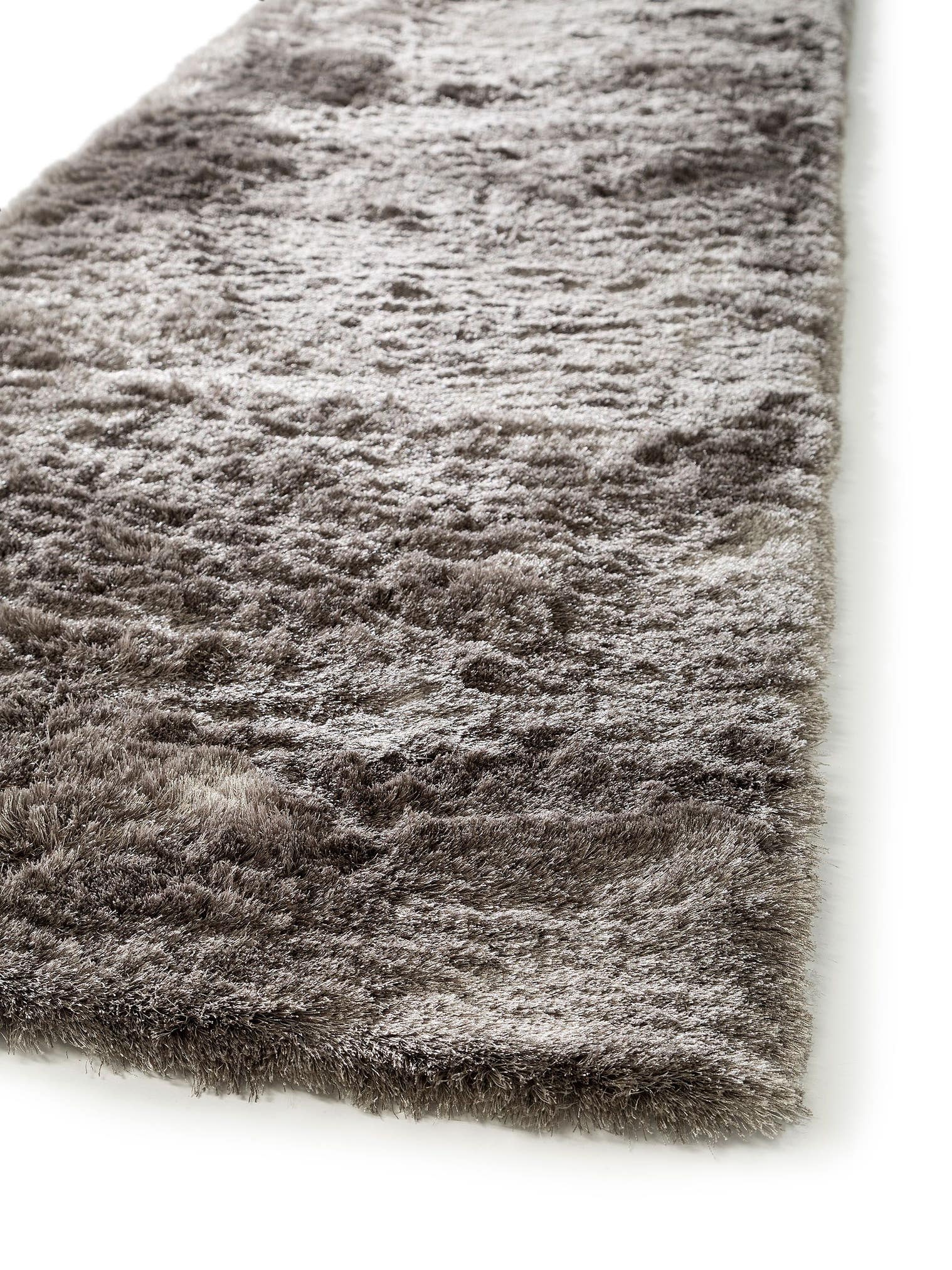 Teppich aus 100% Polyester in Grau mit 31 bis 40 mm hohem Flor von benuta Nest
