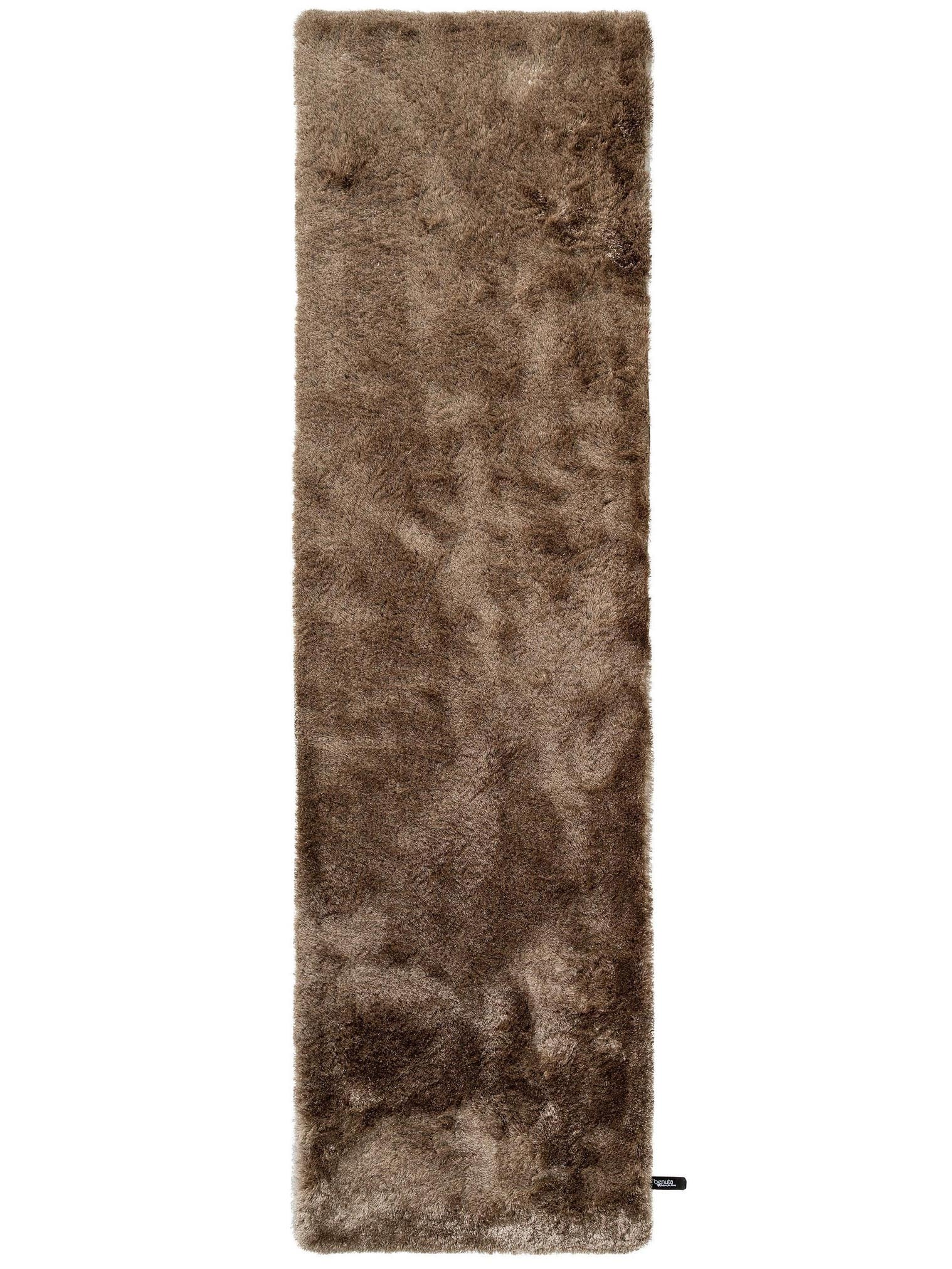 Teppich aus 100% Polyester in Braun mit 31 bis 40 mm hohem Flor von benuta Nest