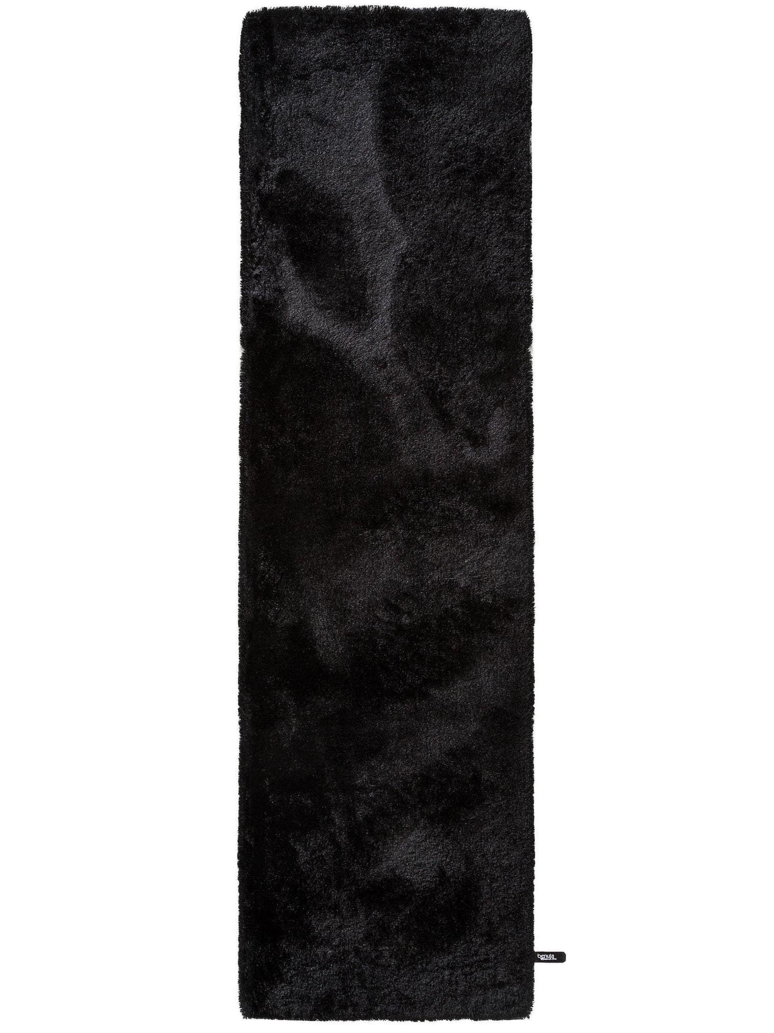 Tappeto di 100% Poliestere in Nero con pelo alto 31 - 40 mm da benuta Nest