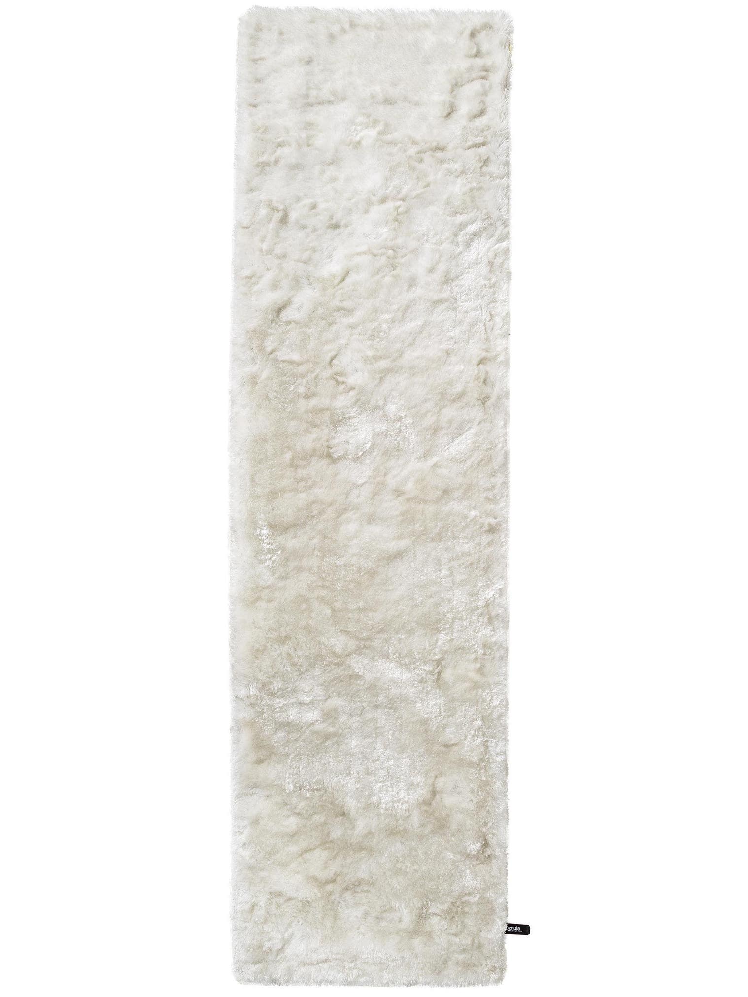 Teppich aus 100% Polyester in Weiß mit 31 bis 40 mm hohem Flor von benuta Nest
