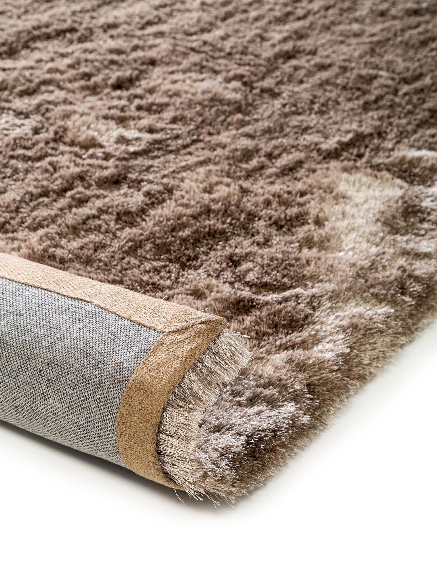 Tapis en 100% Polyester en Marron avec une pile de 31 - 40 mm de hauteur de benuta Nest