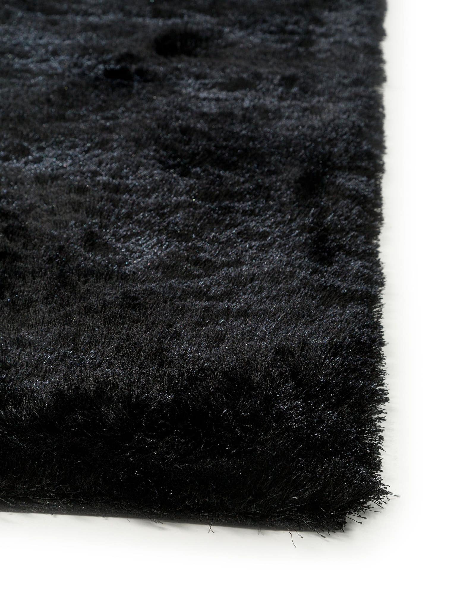 Tappeto di 100% Poliestere in Nero con pelo alto 31 - 40 mm da benuta Nest