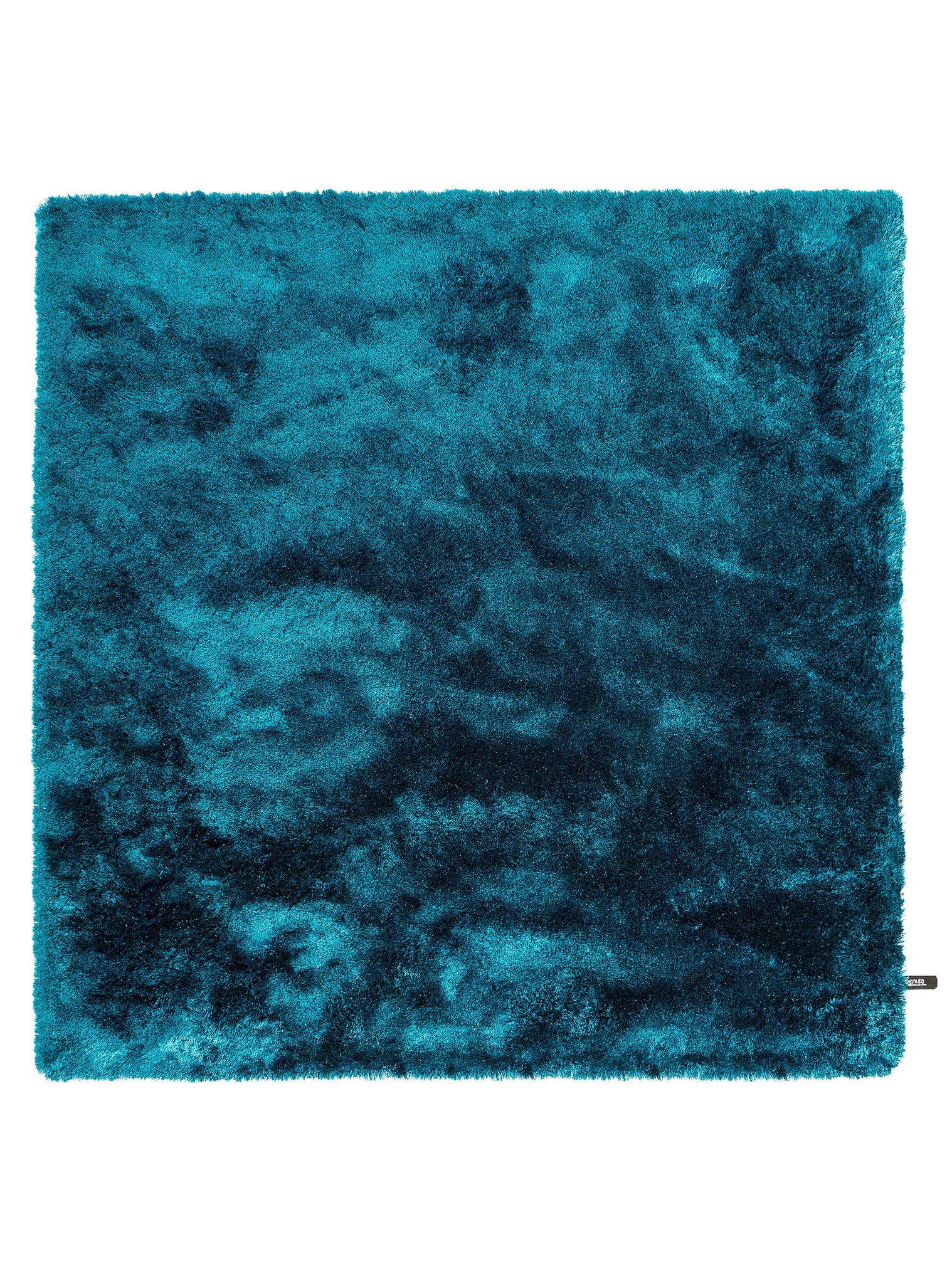 Rug made of 100% Polyester in Turquoise with a 31 - 40 mm high pile by benuta Nest