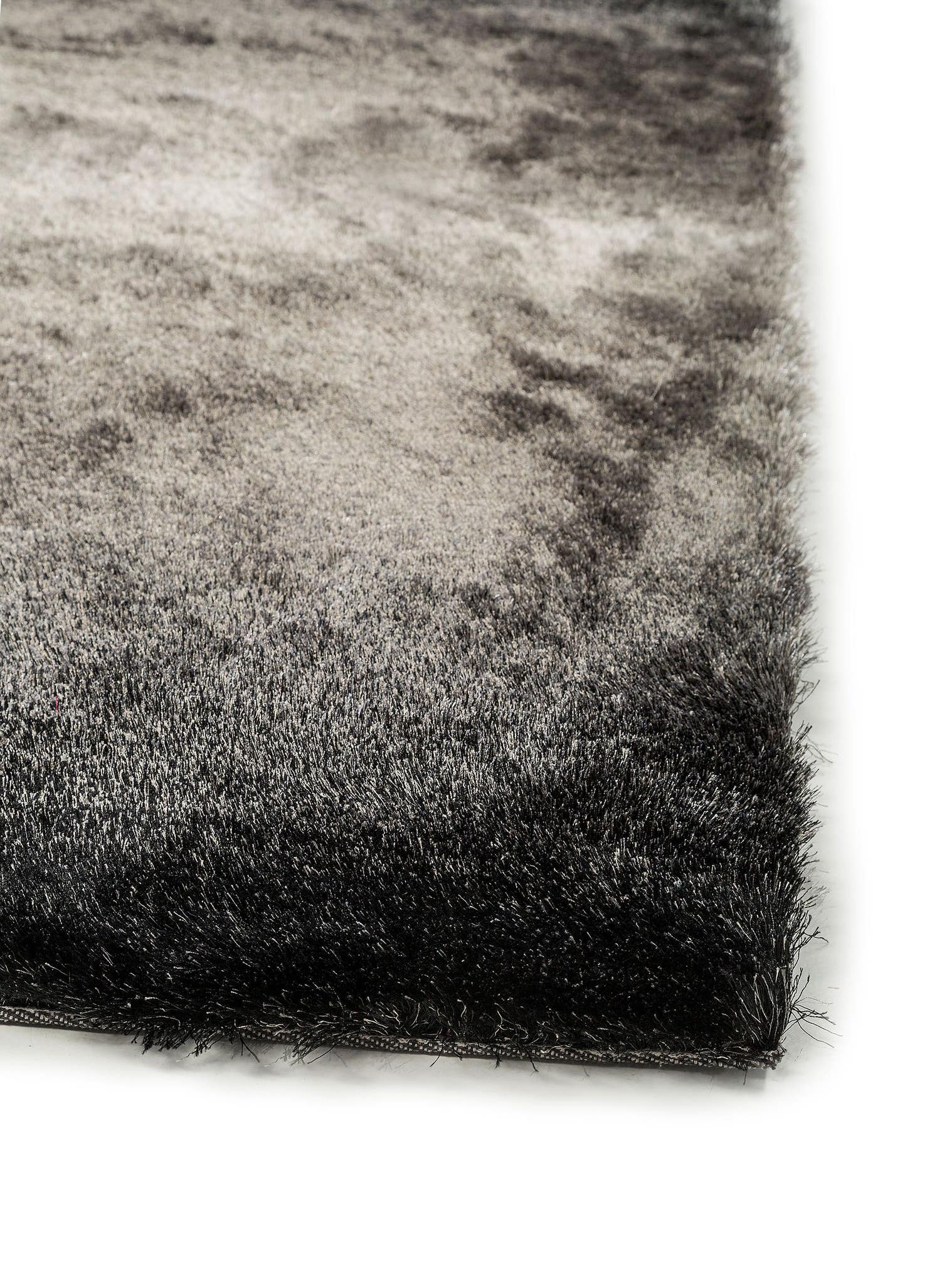 Tapis en 100% Polyester en Gris avec une pile de 31 - 40 mm de hauteur de benuta Nest