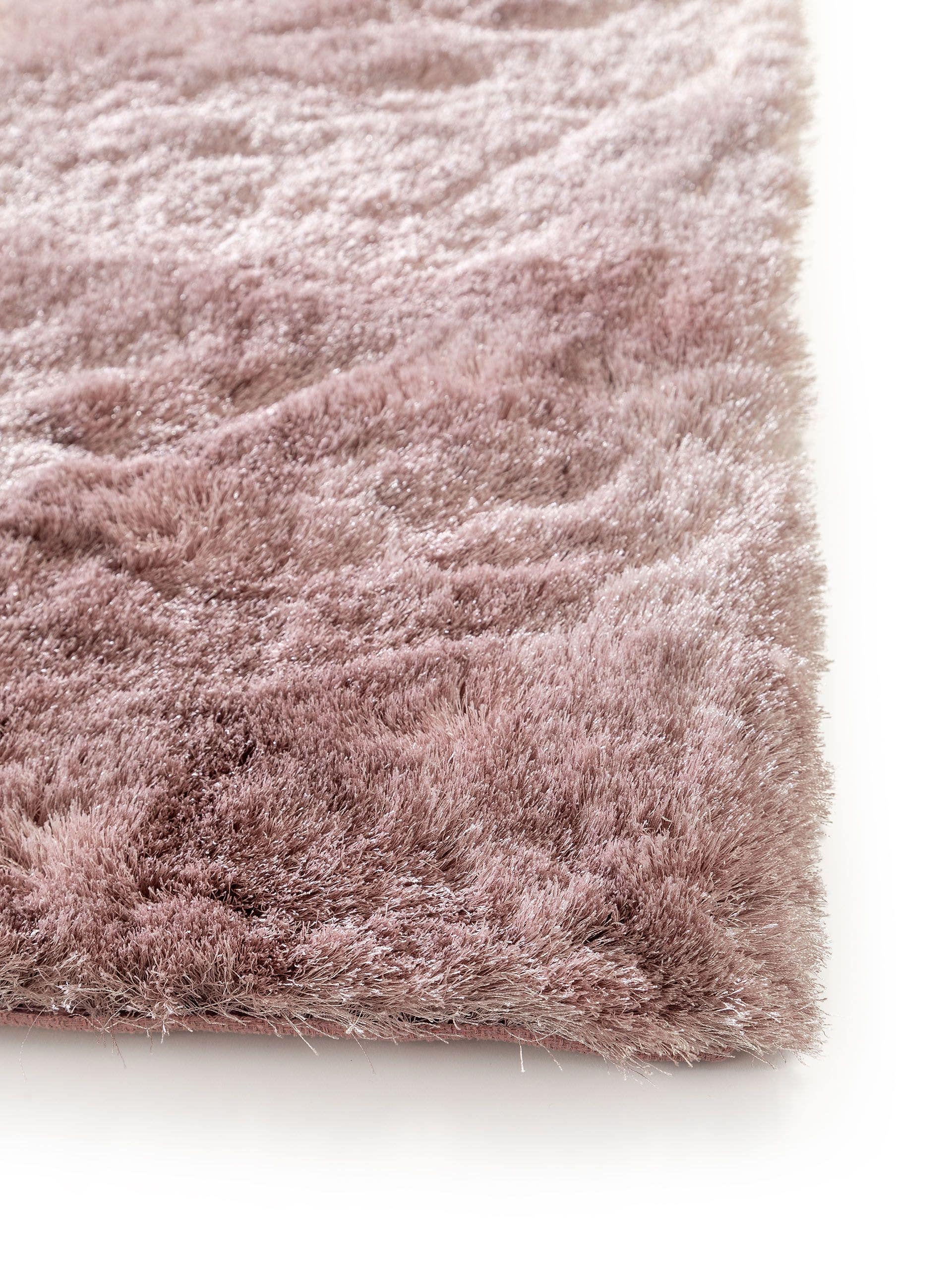 Tapete de 100% poliéster em Cor-de-rosa com pelo de 31 a 40 mm de altura da benuta Nest