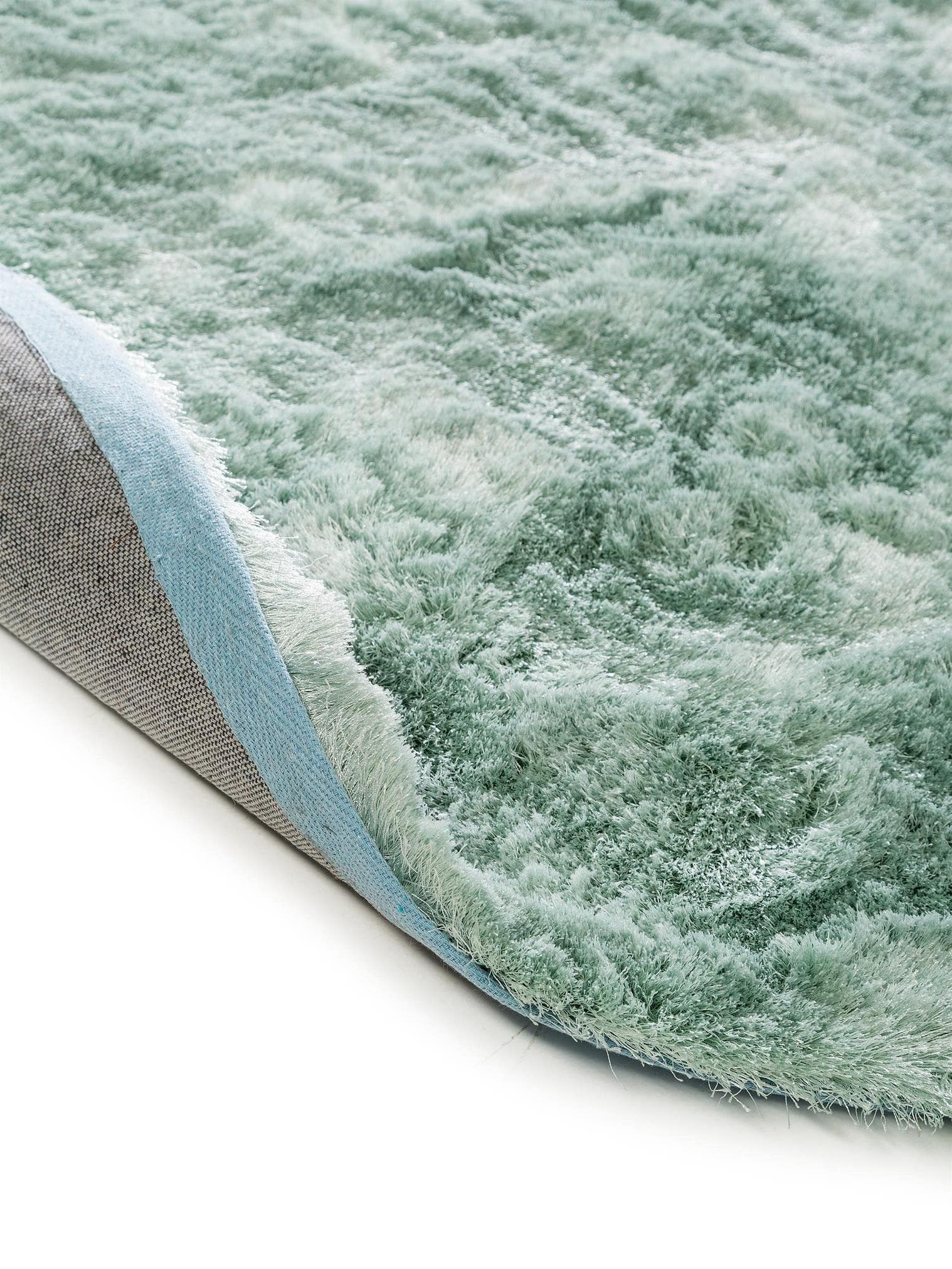 Teppich aus 100% Polyester in Türkis mit 31 bis 40 mm hohem Flor von benuta Nest