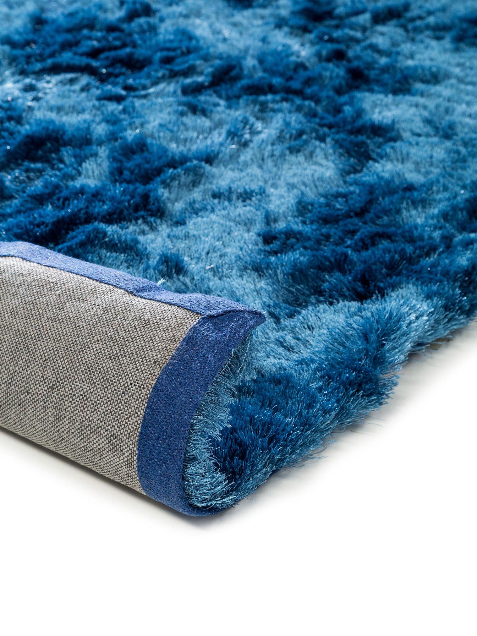 Teppich aus 100% Polyester in Blau mit 31 bis 40 mm hohem Flor von benuta Nest