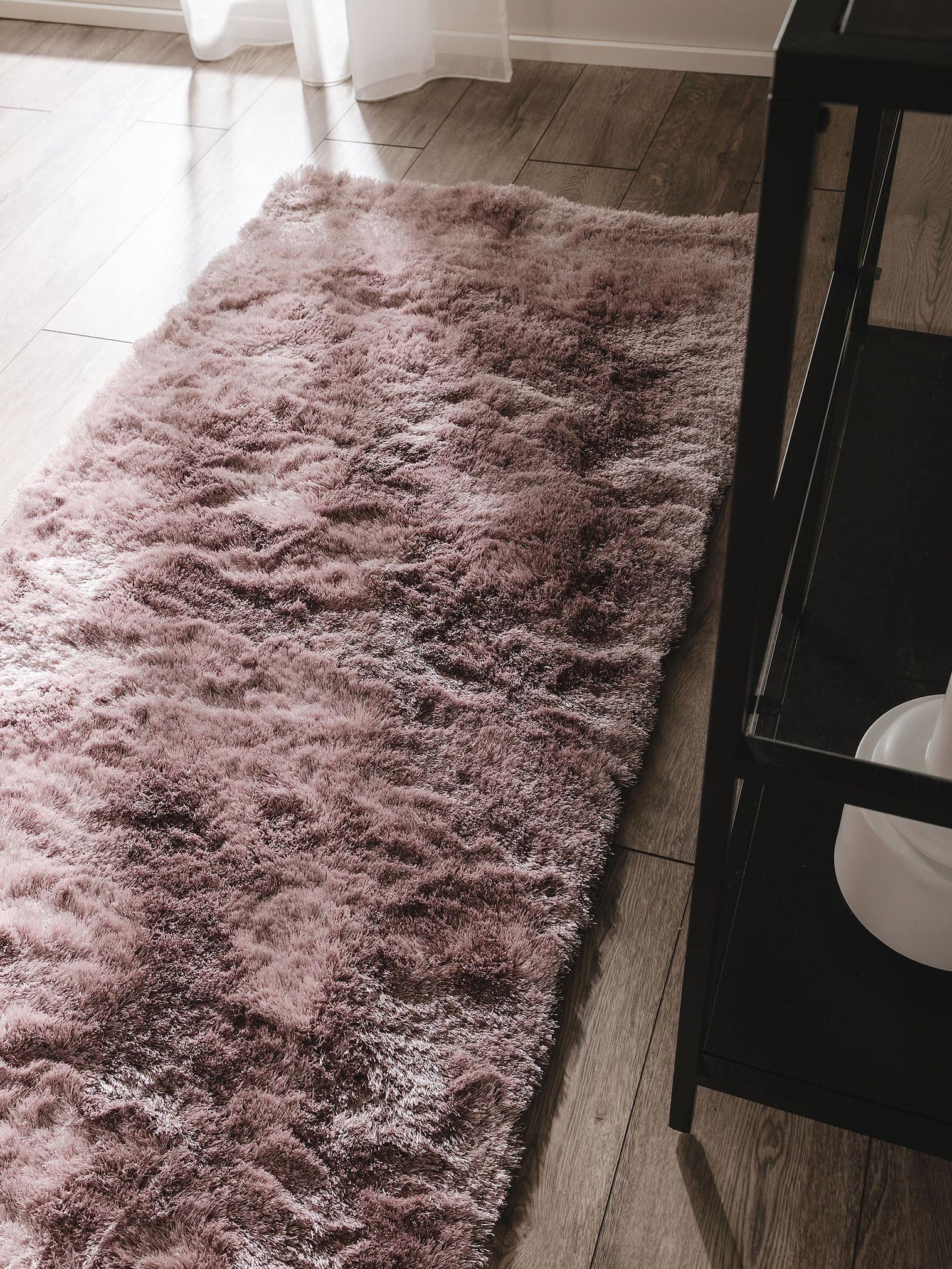 Teppich aus 100% Polyester in Rosa mit 31 bis 40 mm hohem Flor von benuta Nest