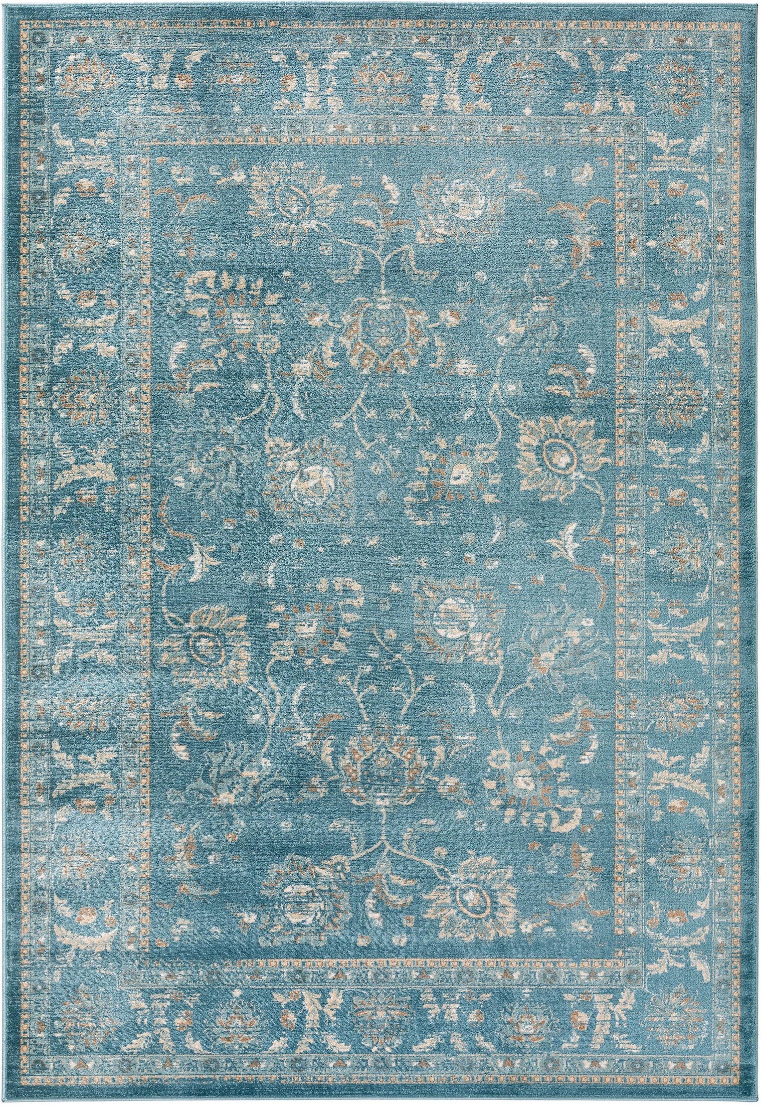 Teppich aus 100% Polypropylen in Blau mit bis 5 mm hohem Flor von benuta