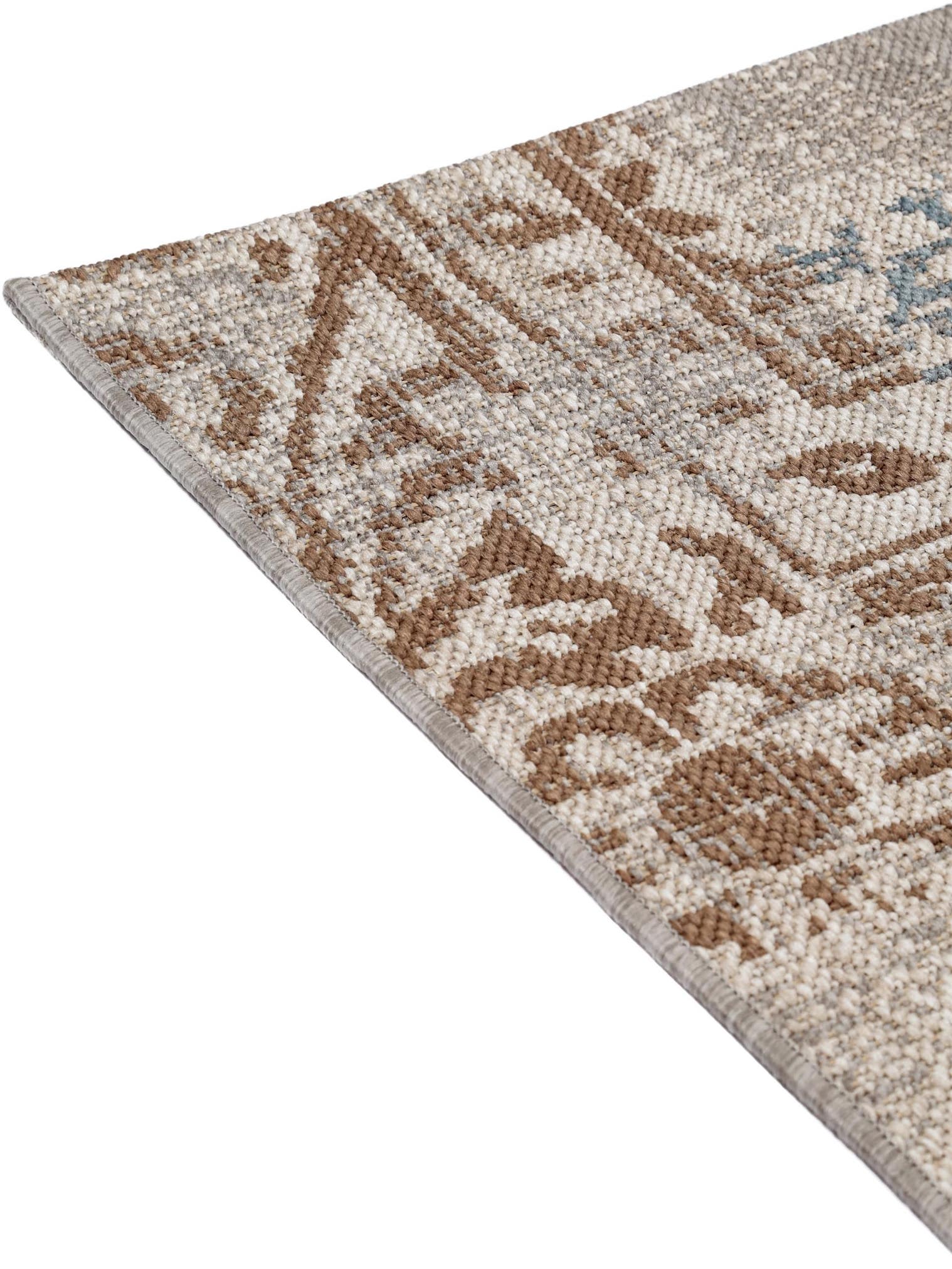 Teppich aus 100% Polypropylen in Blau mit bis 5 mm hohem Flor von benuta Nest