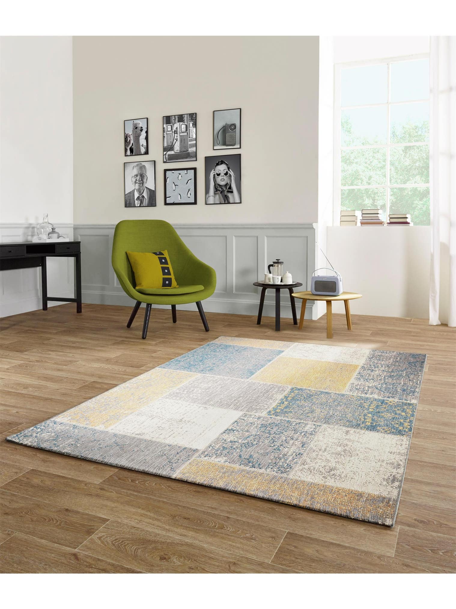 Teppich aus 100% Polypropylen in Gelb mit bis 5 mm hohem Flor von benuta Nest