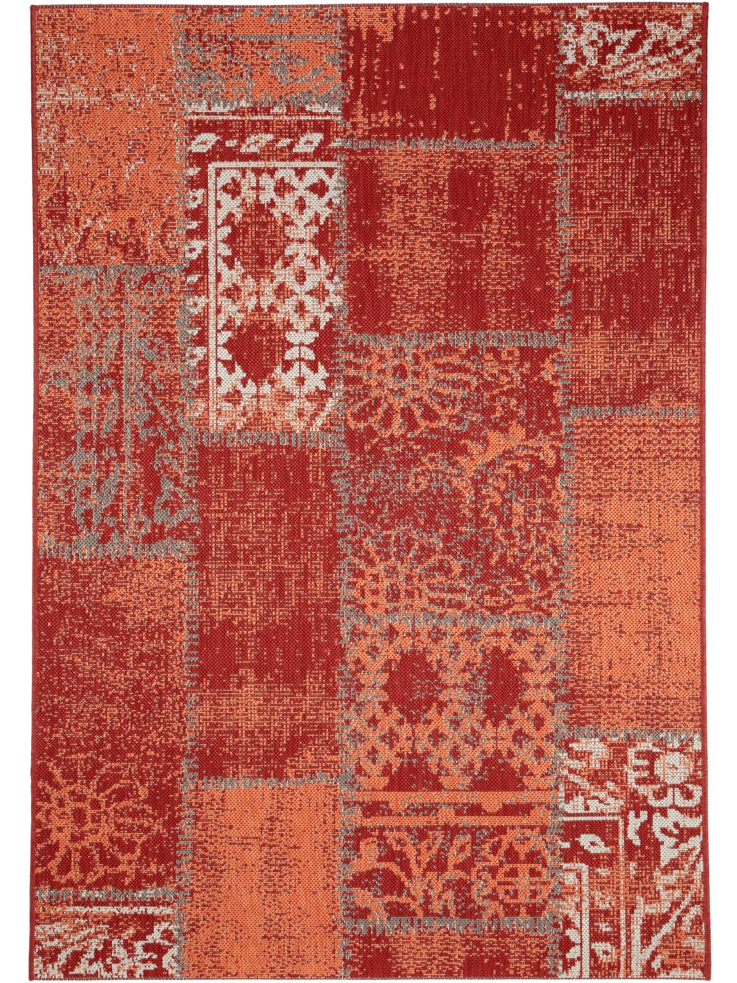 Teppich aus 100% Polypropylen in Rot mit bis 5 mm hohem Flor von benuta Nest
